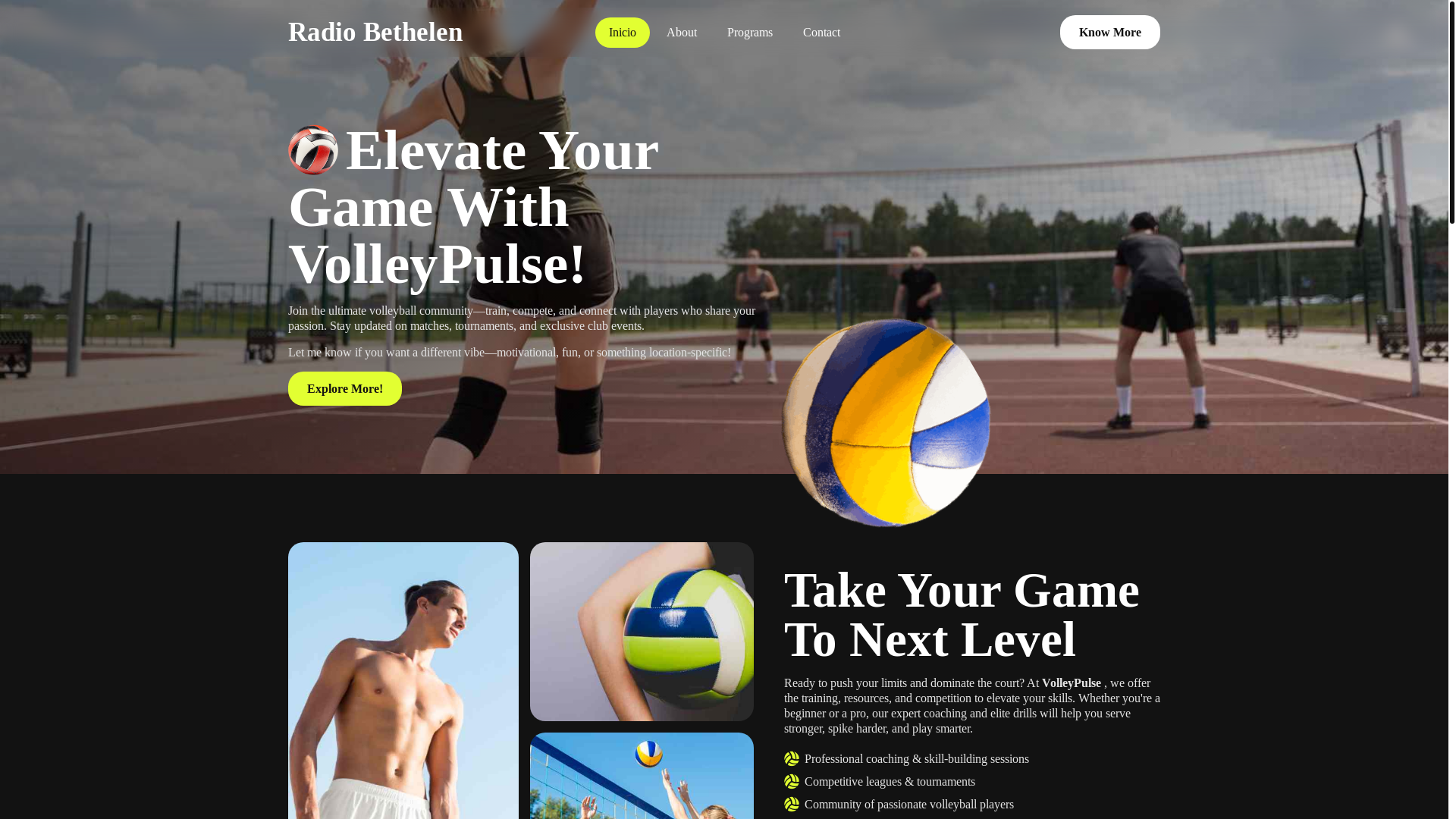 website screenshot of https://radiobethelen.com/