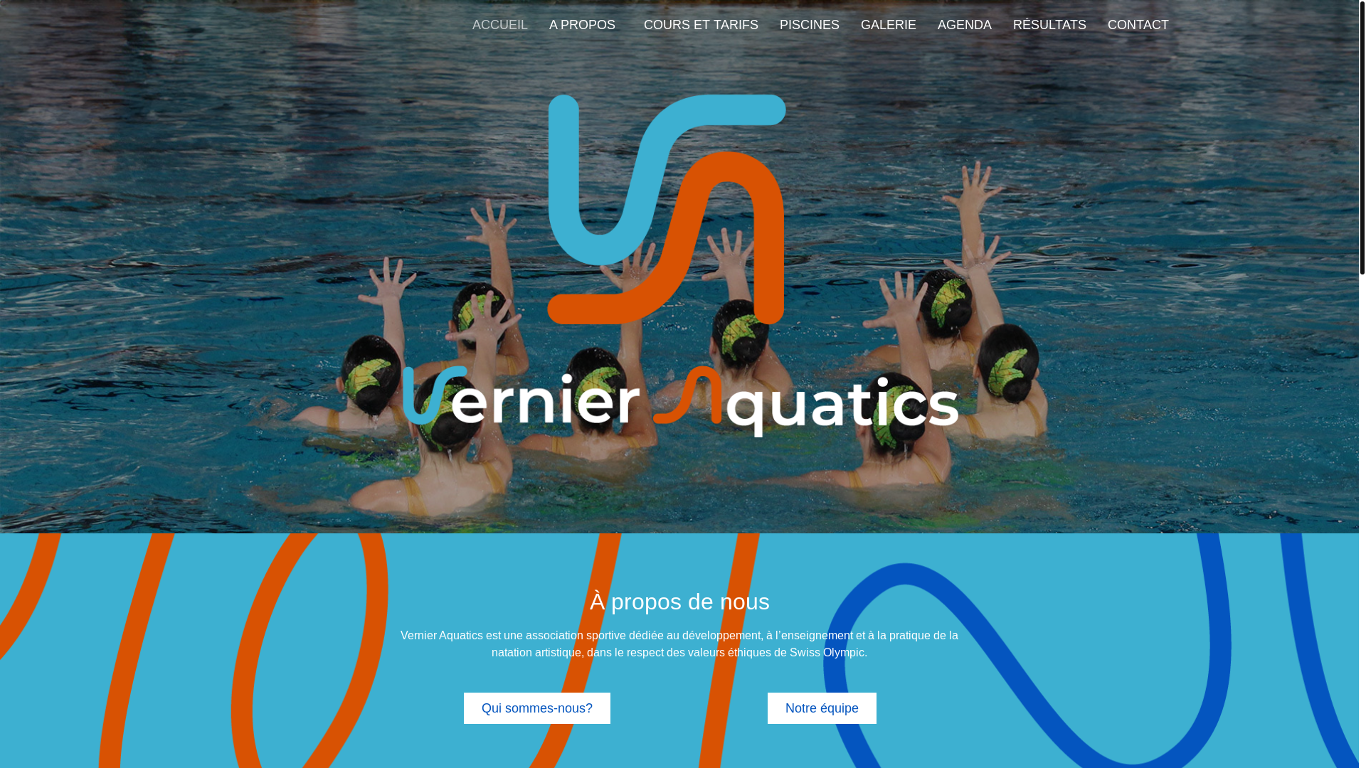 website screenshot of https://vernieraquatics.ch/