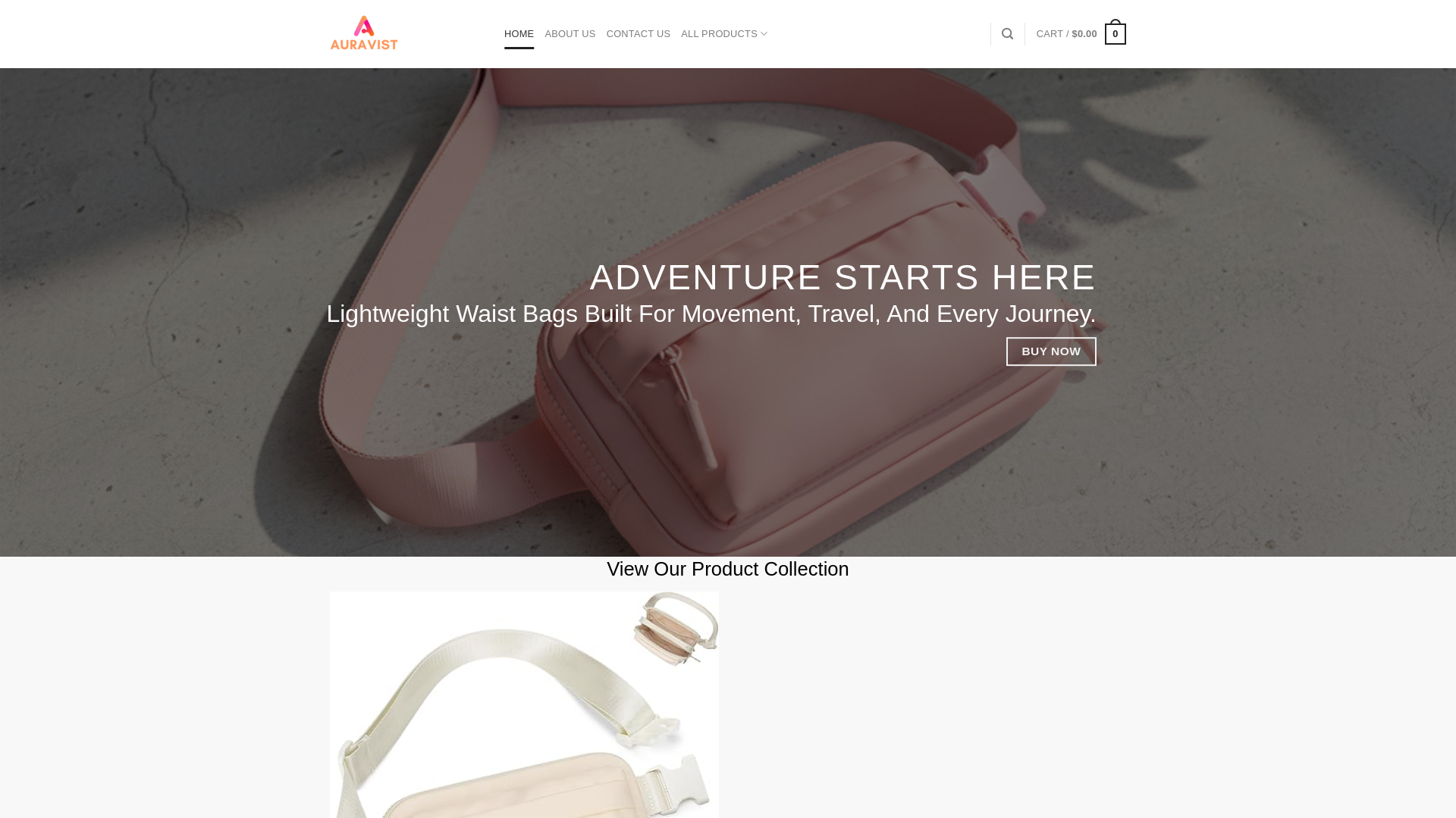website screenshot of https://auravist.xyz/