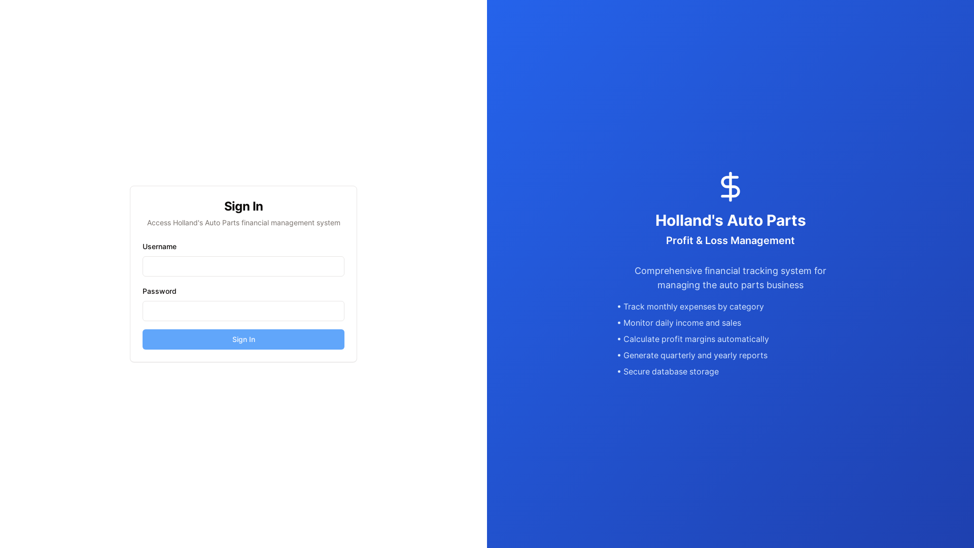 website screenshot of https://hollandsauto.biz/