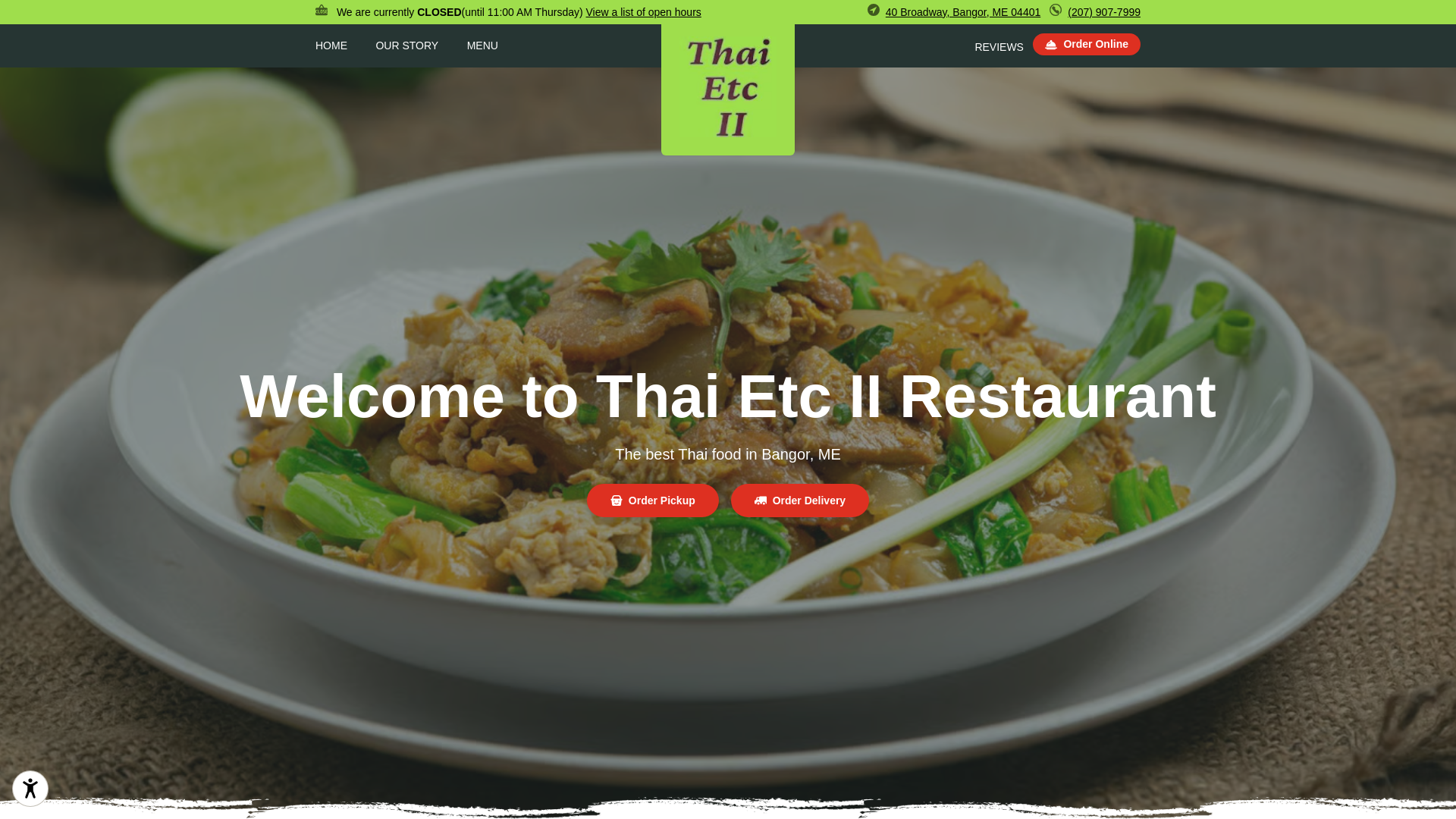 website screenshot of https://thaietciibangor.com