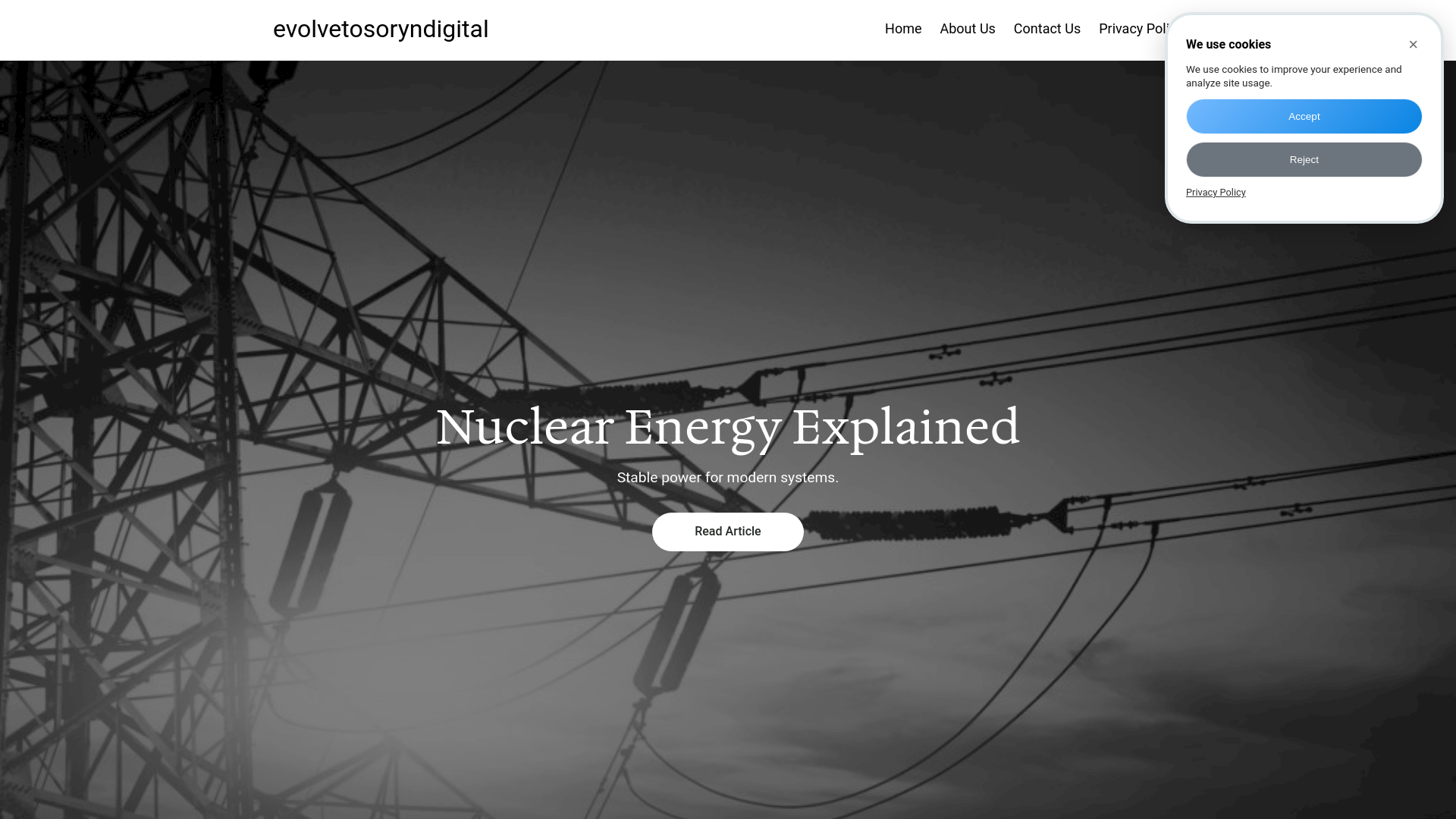 website screenshot of https://evolvetosoryn.digital/