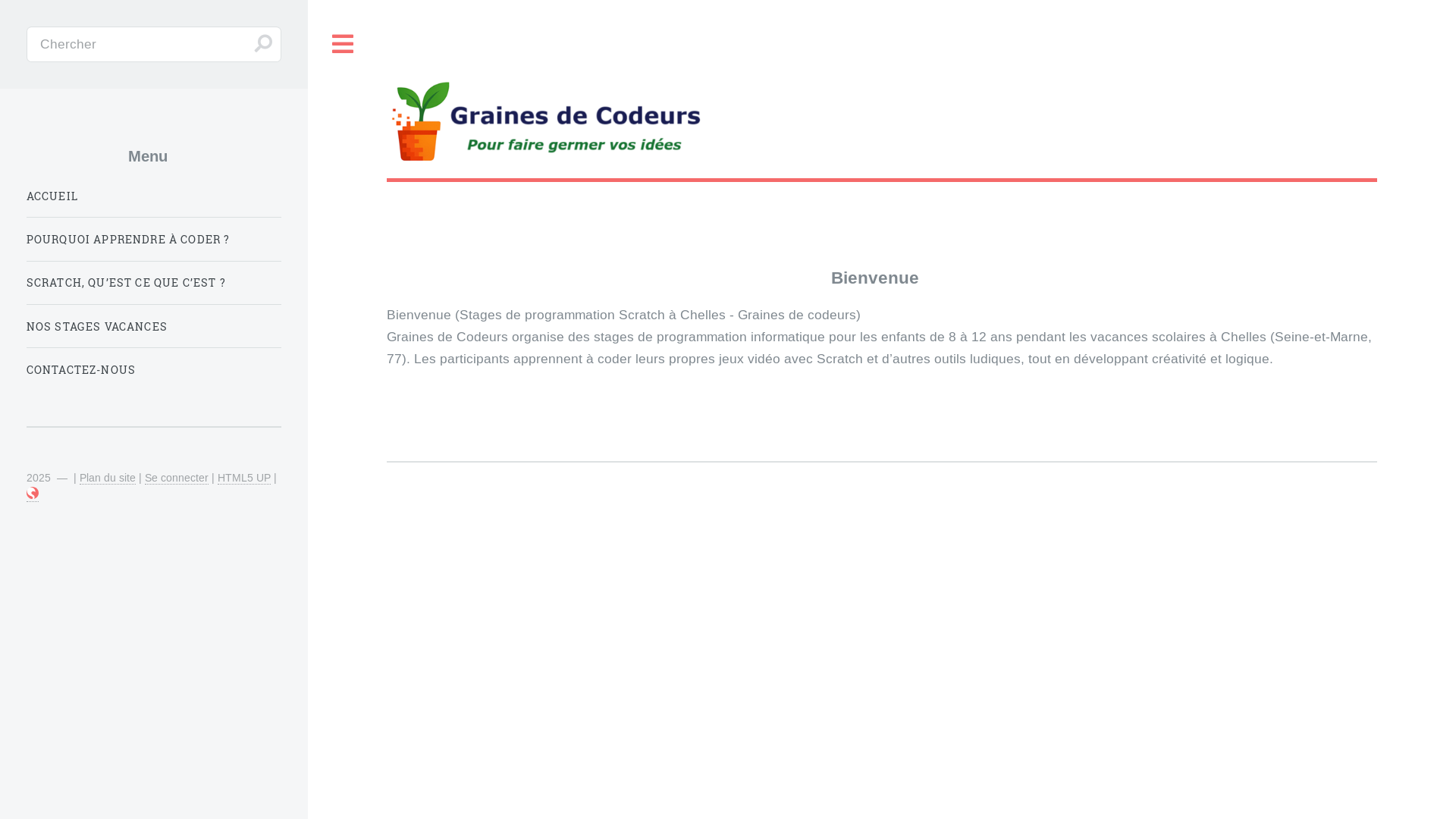 website screenshot of https://grainesdecodeurs.fr/