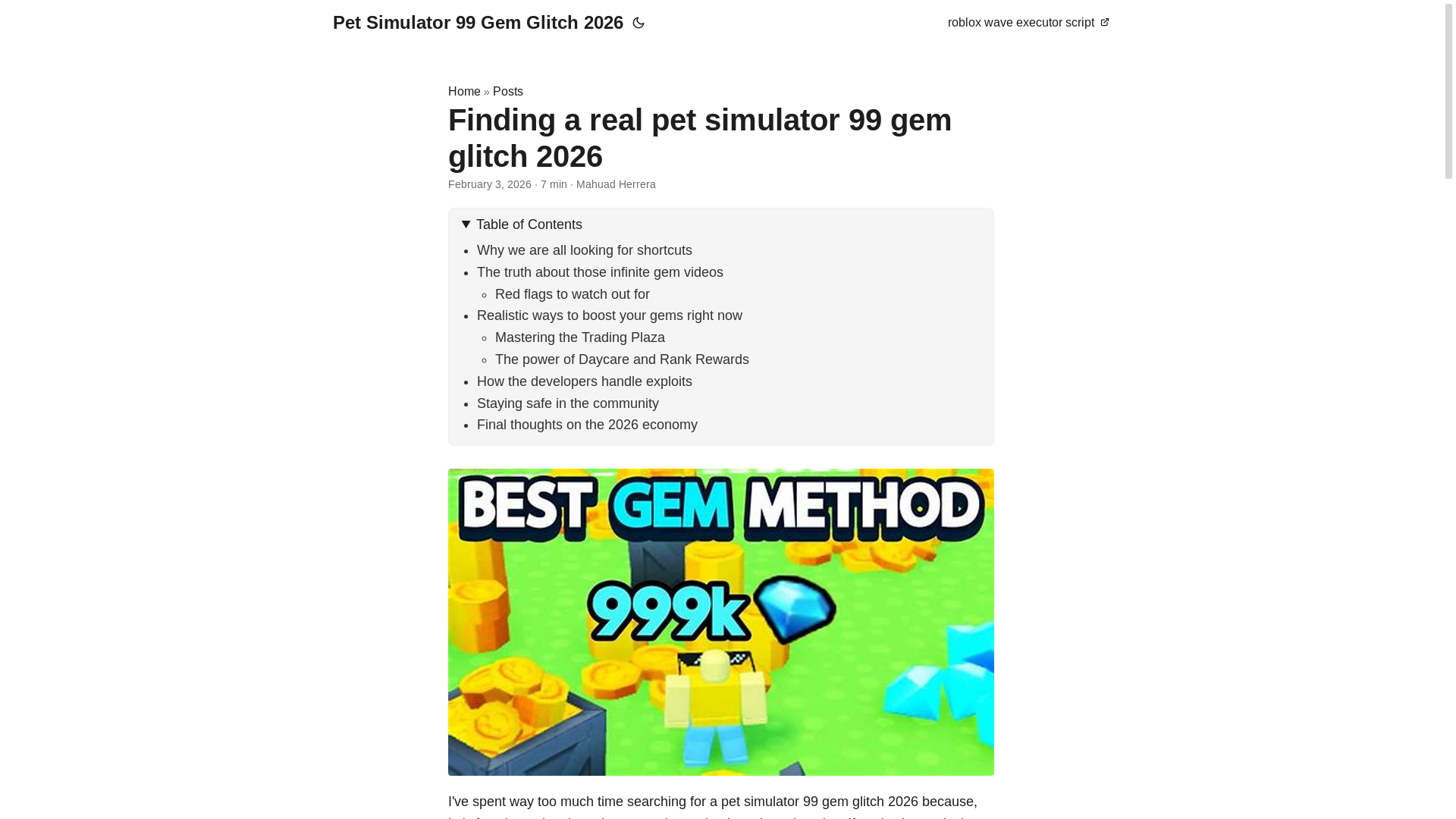 website screenshot of https://pet-simulator-99-gem-glitch-2026.pages.dev/
