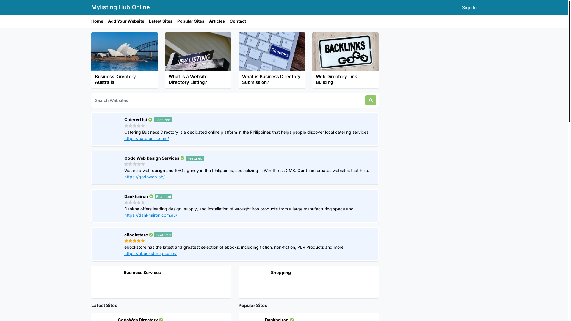 website screenshot of https://mylistinghubonline.com/