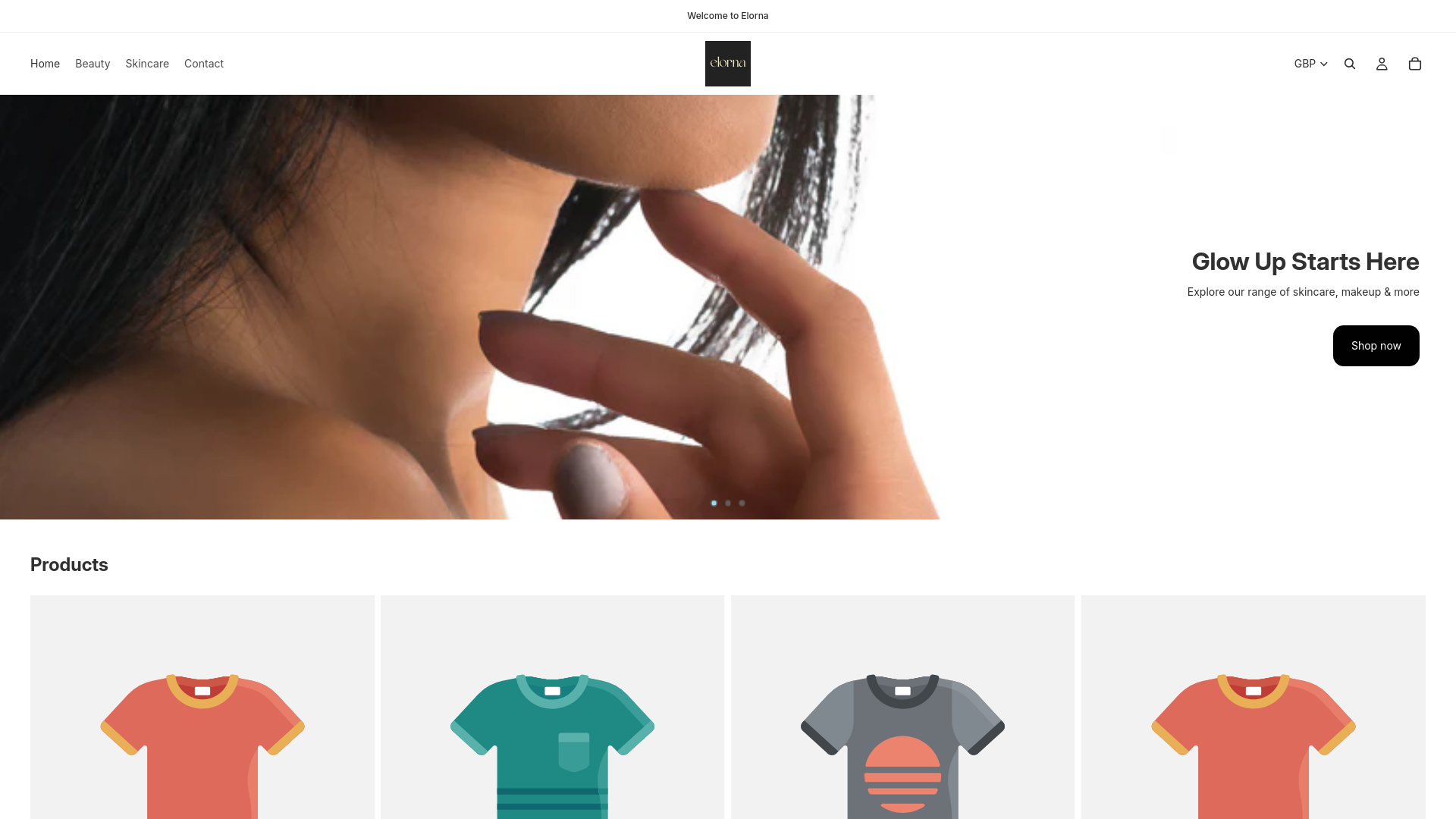 website screenshot of https://elorna.shop/