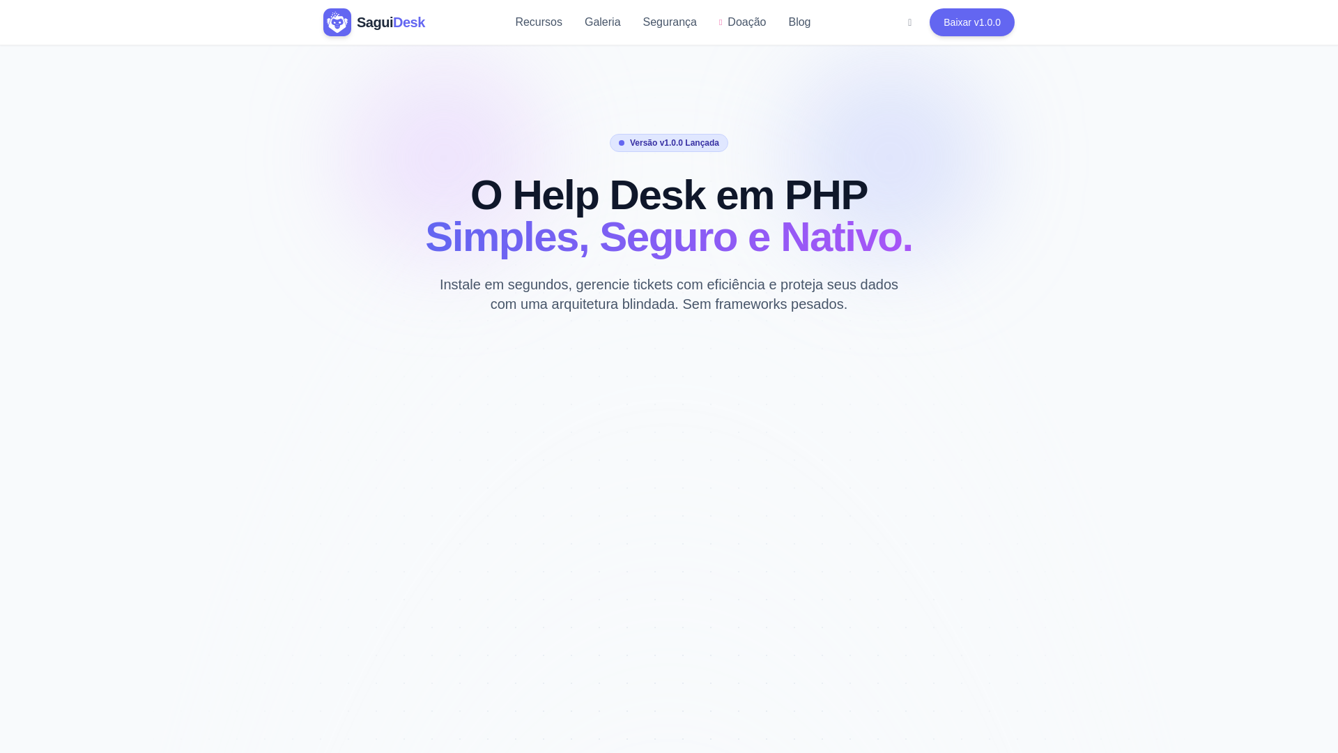 website screenshot of https://saguidesk.com