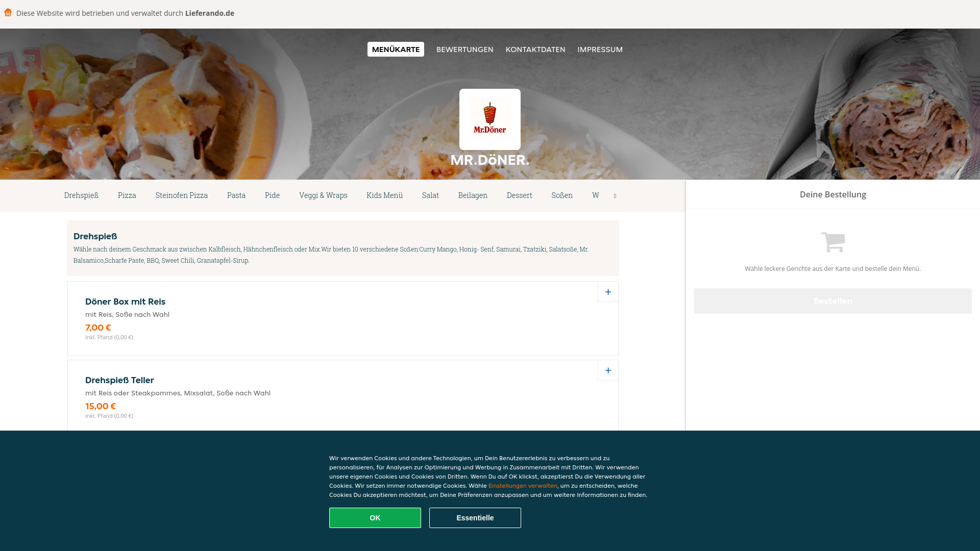 website screenshot of https://mrdoner-adenau.de/