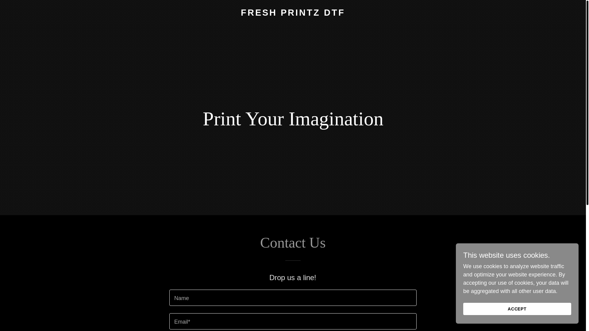 website screenshot of https://freshprintzdtf.net/