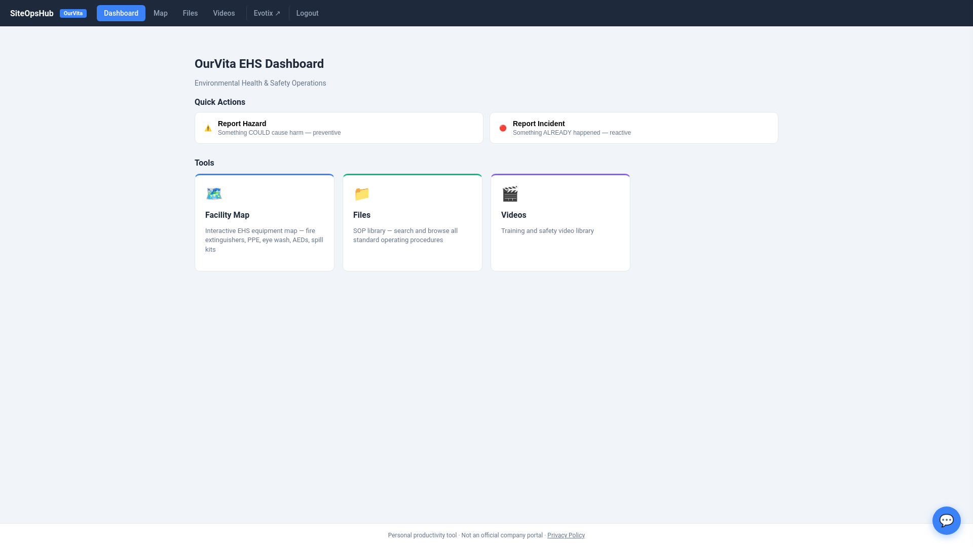 website screenshot of https://siteopshub.com/