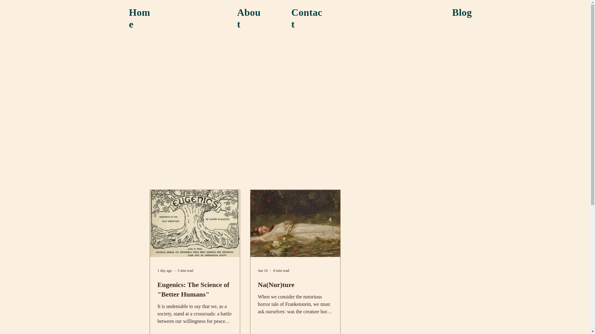 website screenshot of https://thebioverseblog.com/