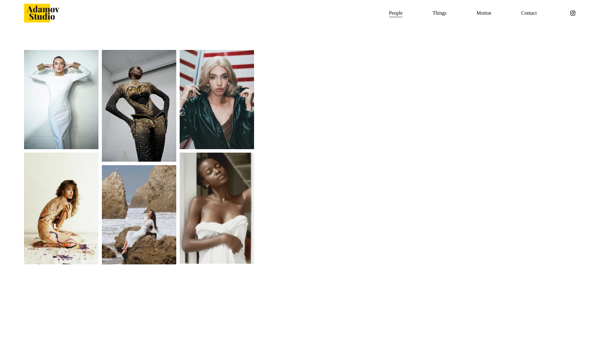 website screenshot of https://adamovstudio.com/