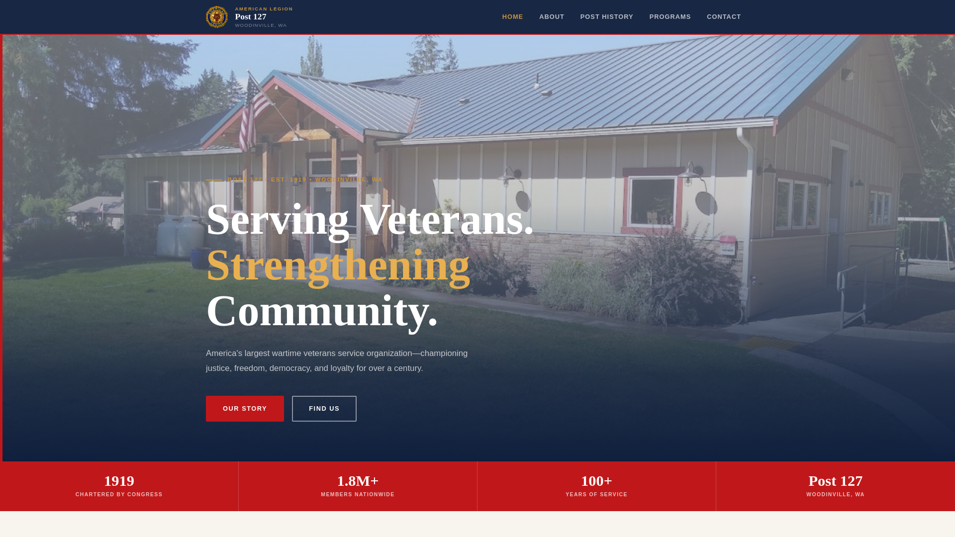 website screenshot of https://amlegion127.pages.dev/