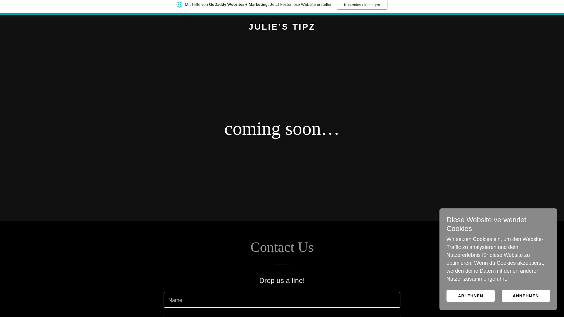 website screenshot of https://juliestipz.de