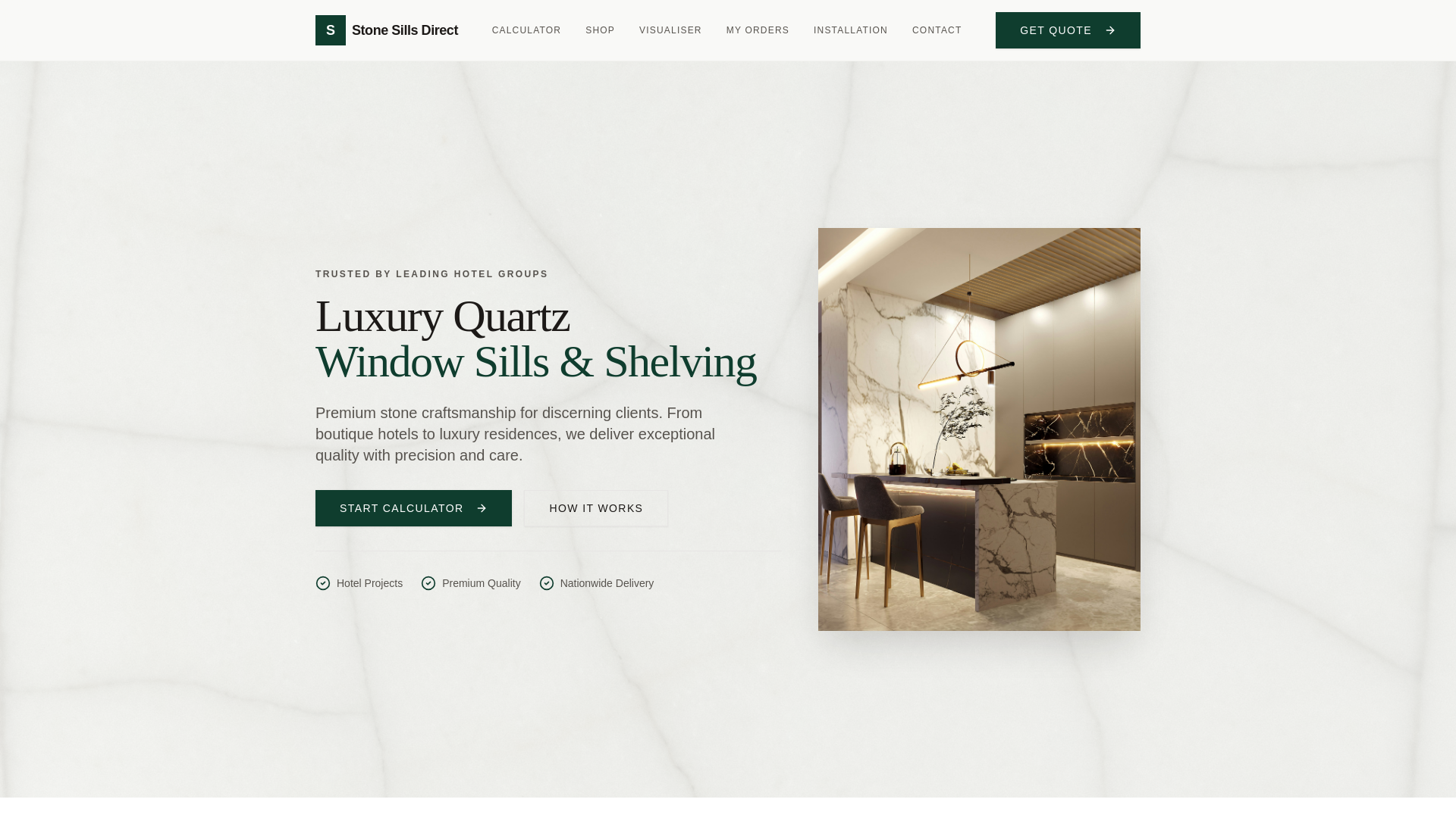 website screenshot of https://stonesillsdirect.co.uk/