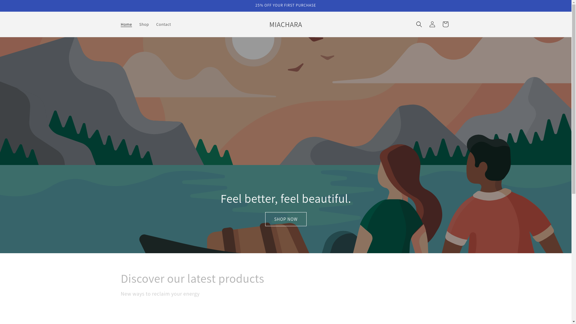 website screenshot of https://miachara.be/