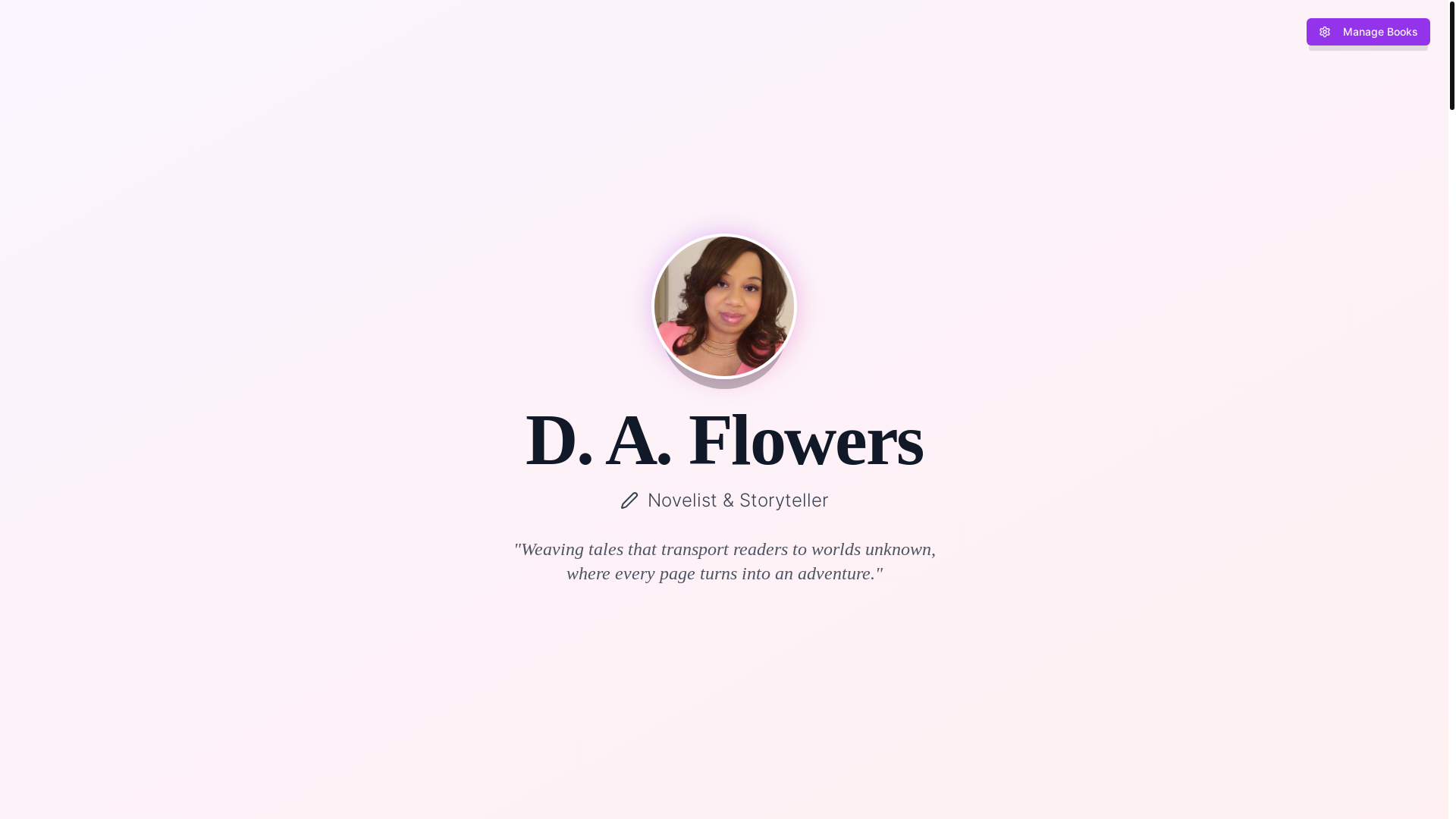 website screenshot of https://daflowerstheauthor.com/