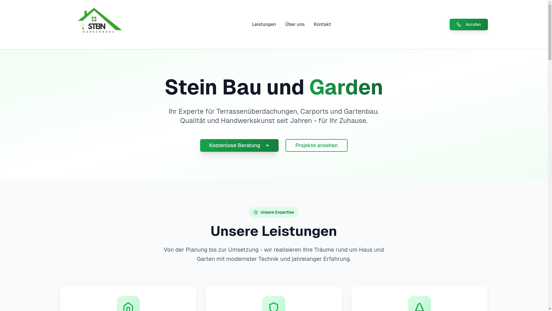 website screenshot of https://steinbaugarten.de/