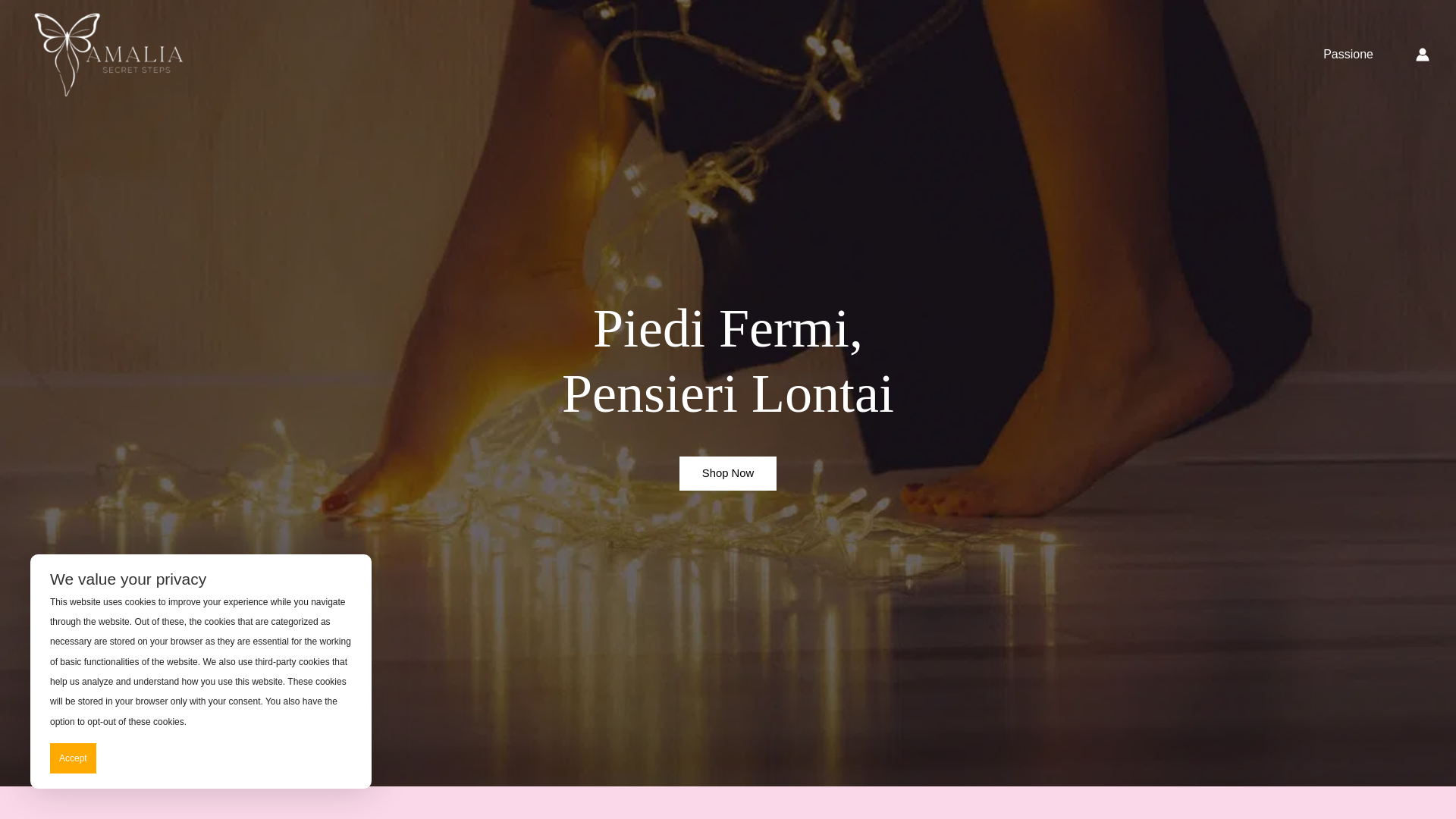 website screenshot of https://amaliasecretsteps.art