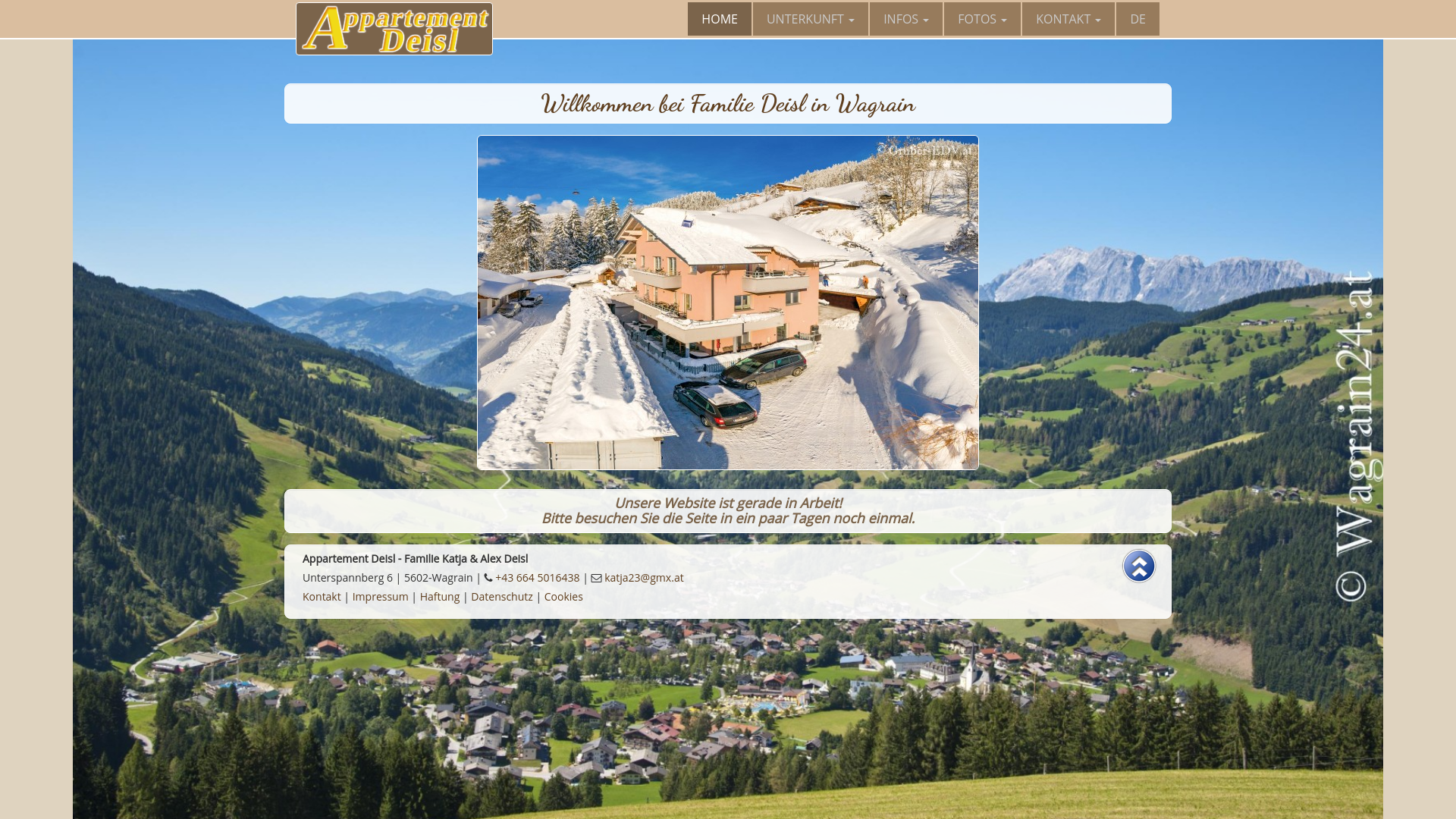website screenshot of https://appartement-deisl.at/