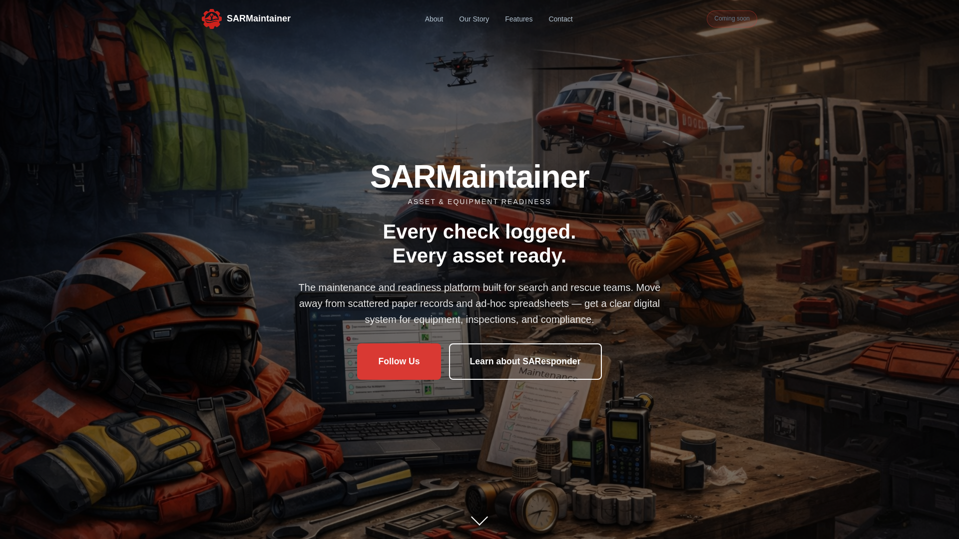 website screenshot of https://sarmaintainer.com/