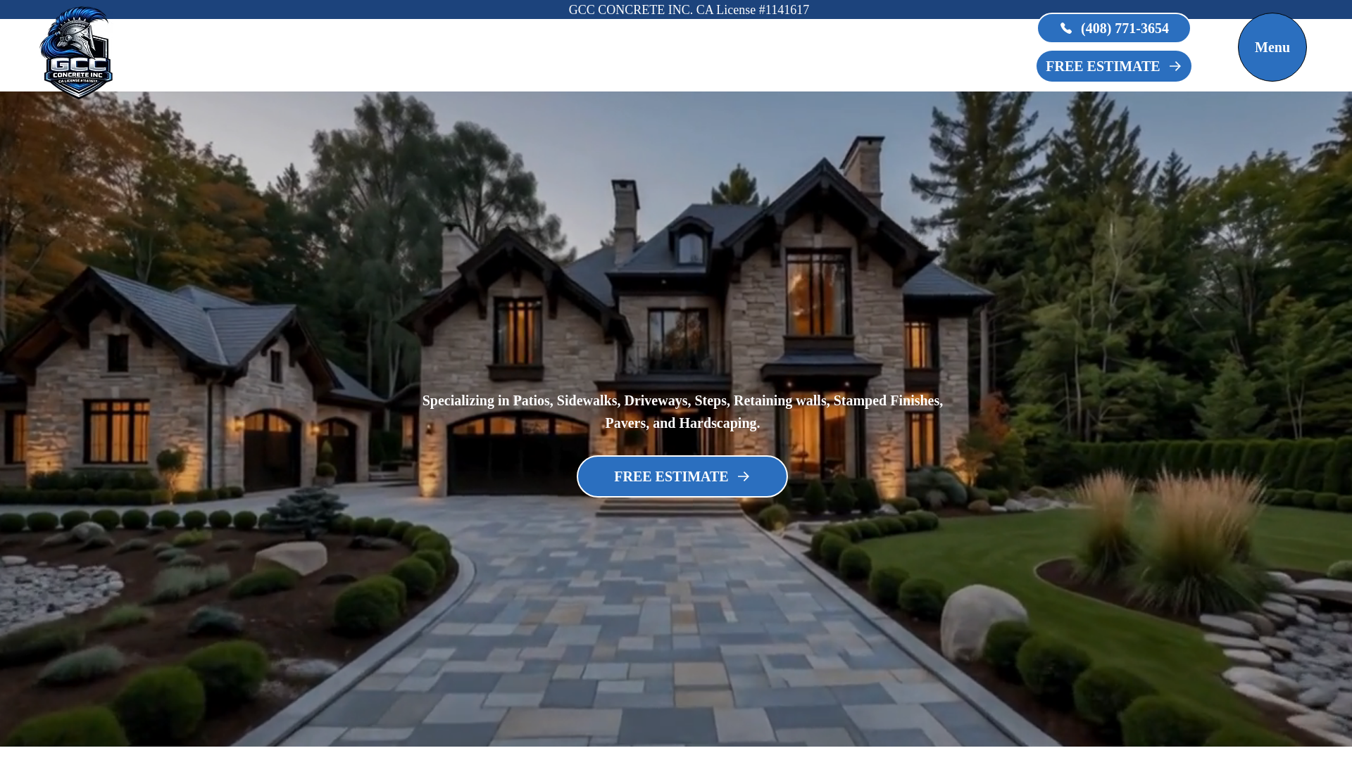 website screenshot of https://gccconcrete.com/