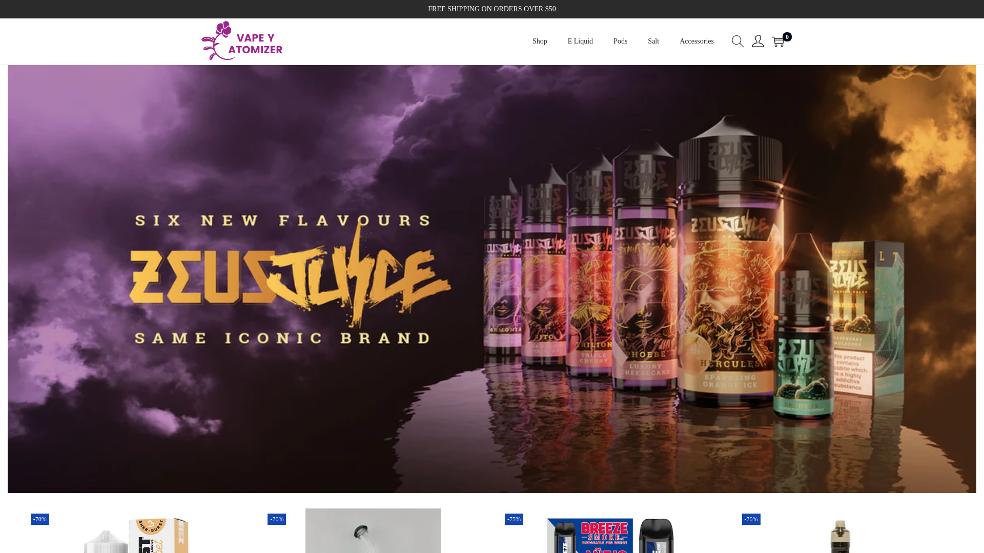 website screenshot of https://vapeyatomizer.com/