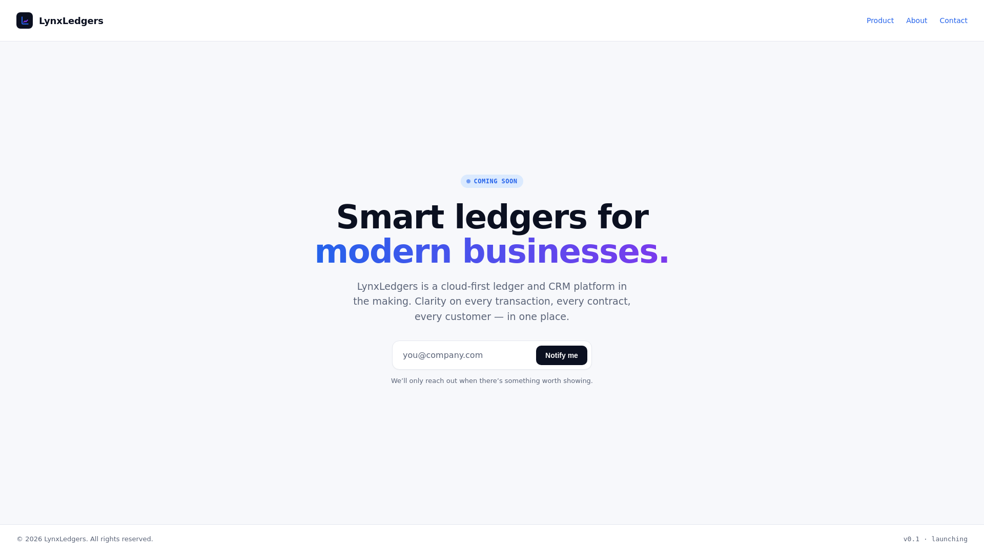 website screenshot of https://lynxledgers.pages.dev/