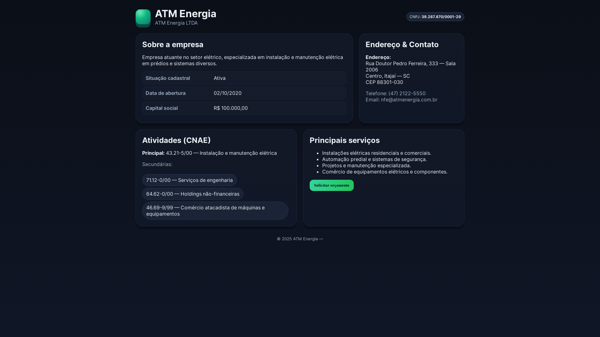 website screenshot of https://atmcentral.pages.dev/