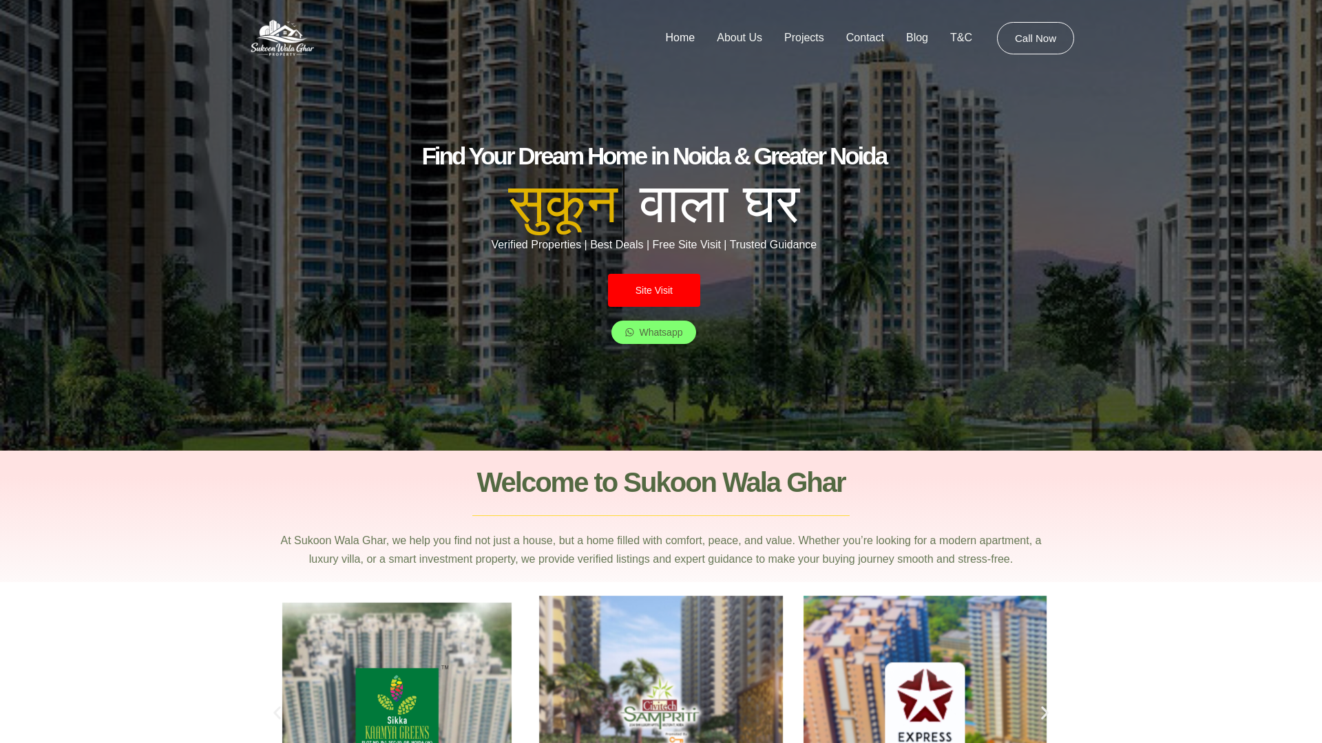website screenshot of https://sukoonwalaghar.com/