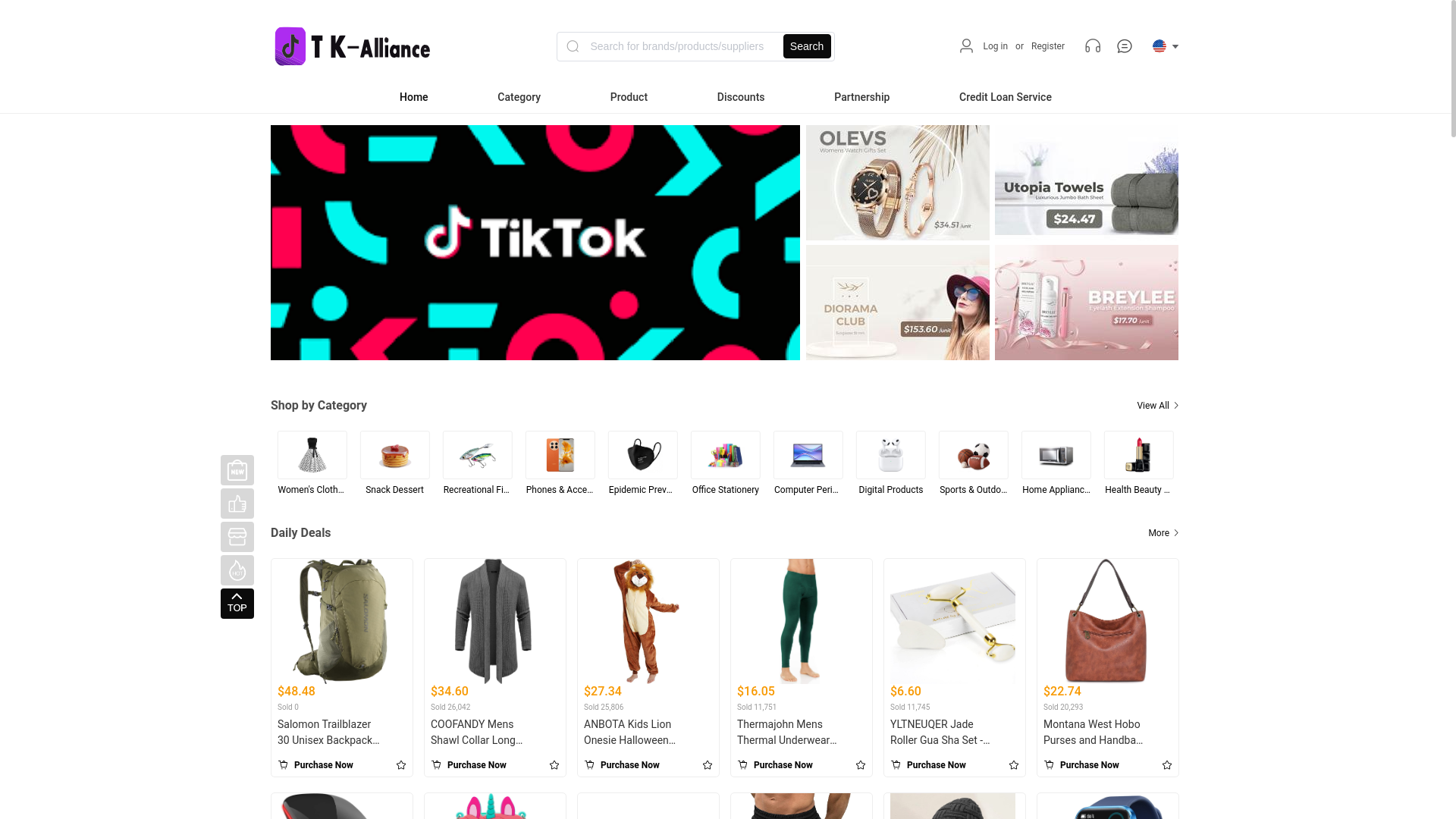 website screenshot of https://tk-awholesaleo2.shop/