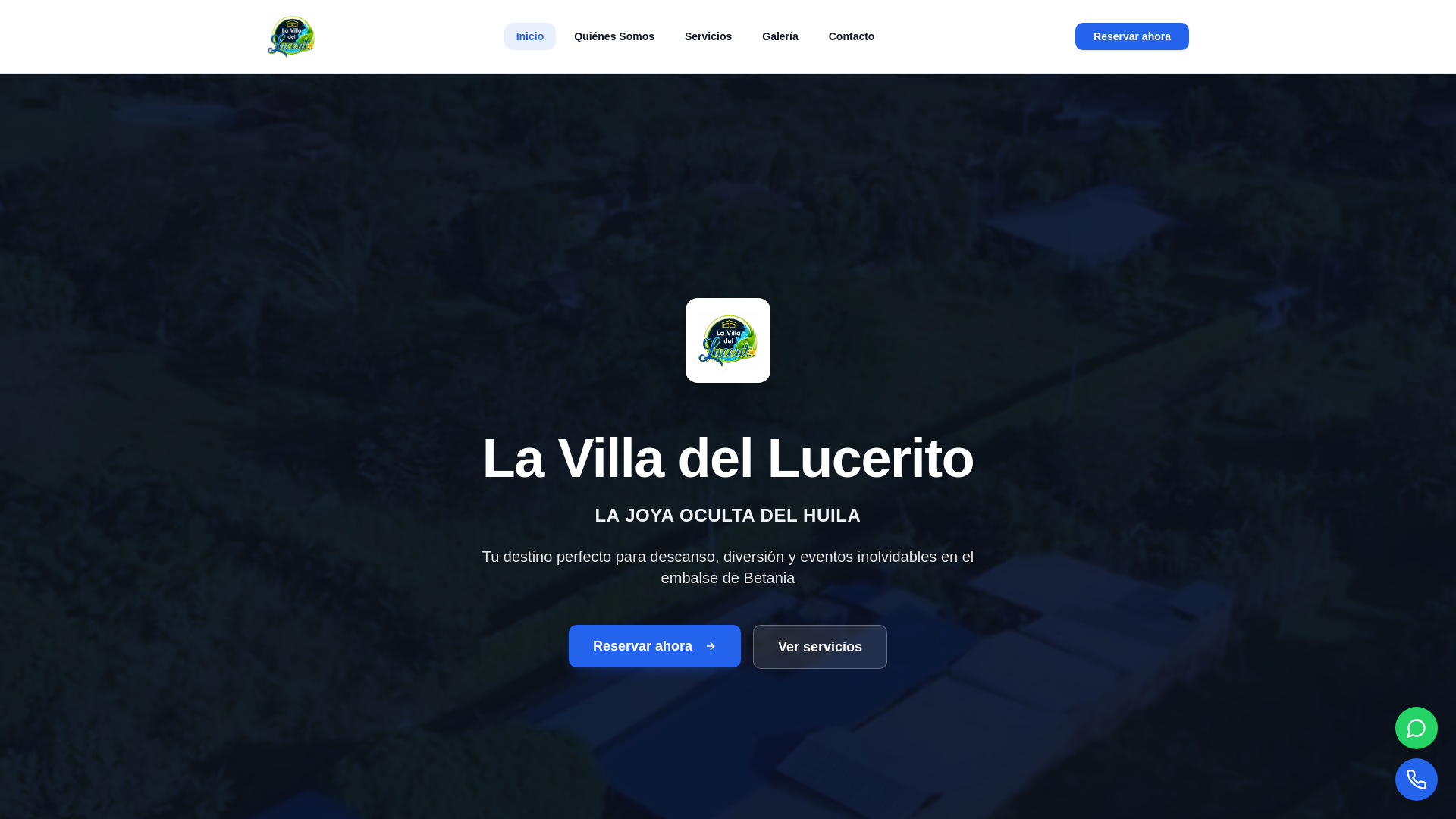website screenshot of https://lavilladelucerito.com/