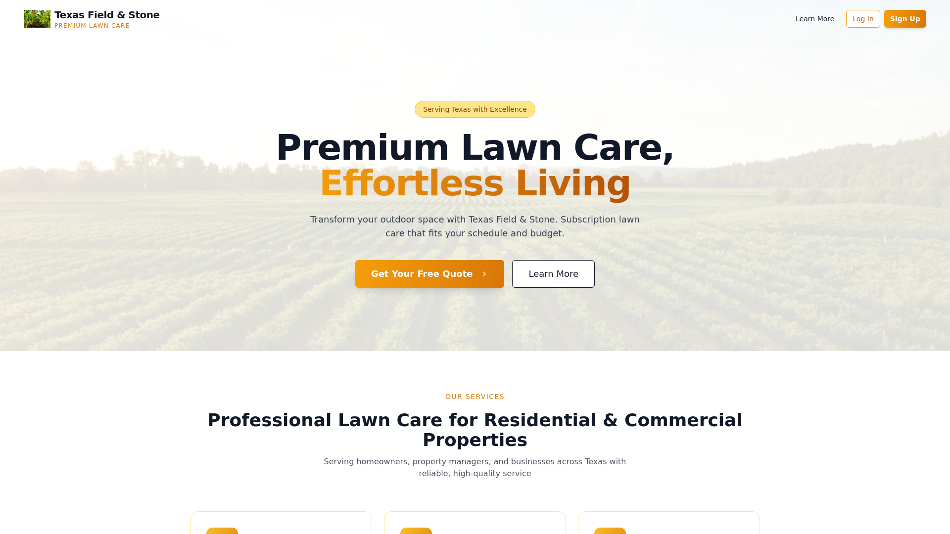 website screenshot of https://texasfieldandstone.com/