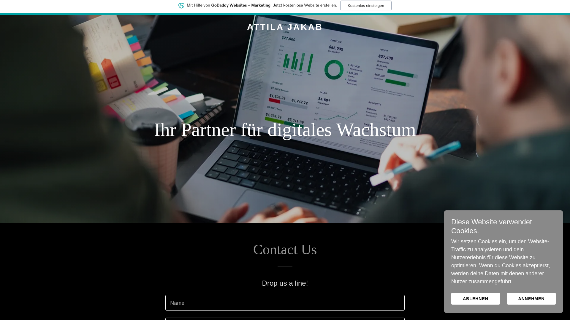 website screenshot of https://attilajakab.com