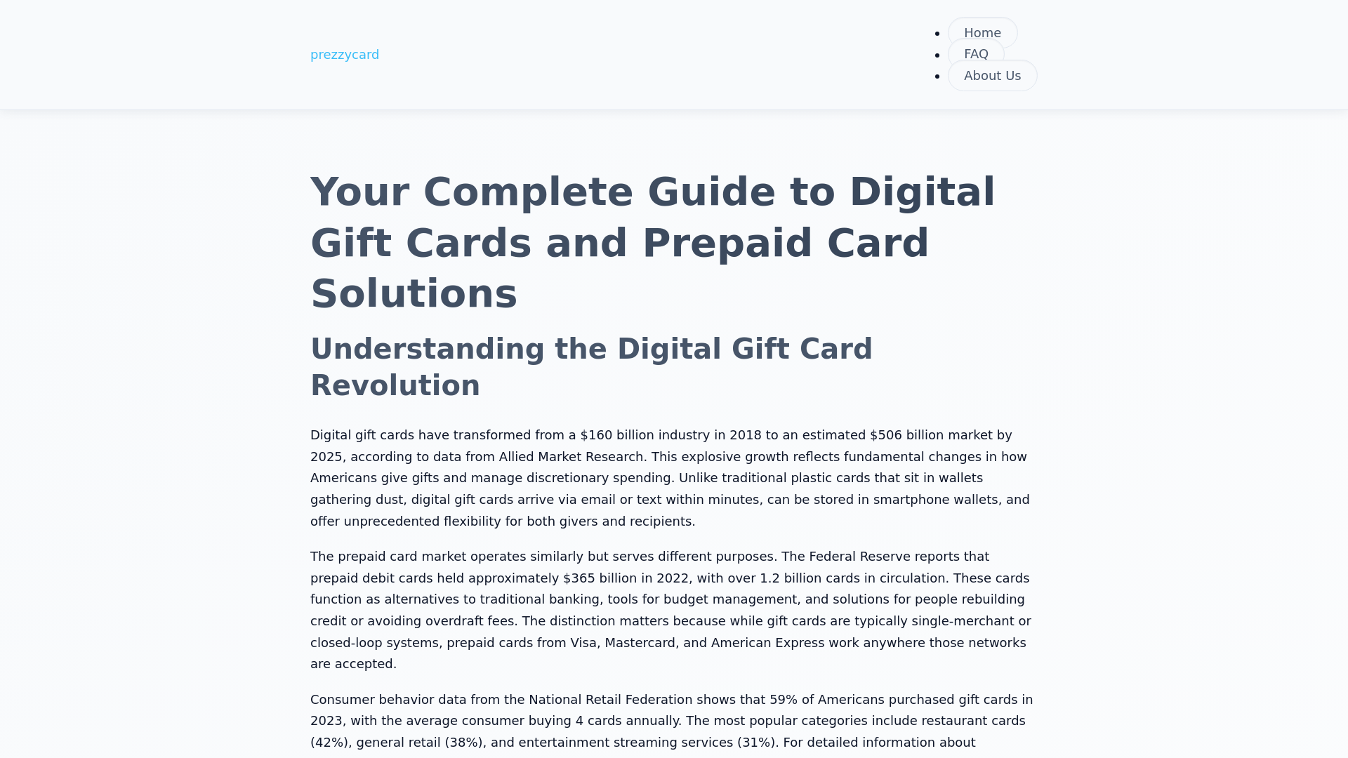 website screenshot of https://prezzycard-xyz.pages.dev/