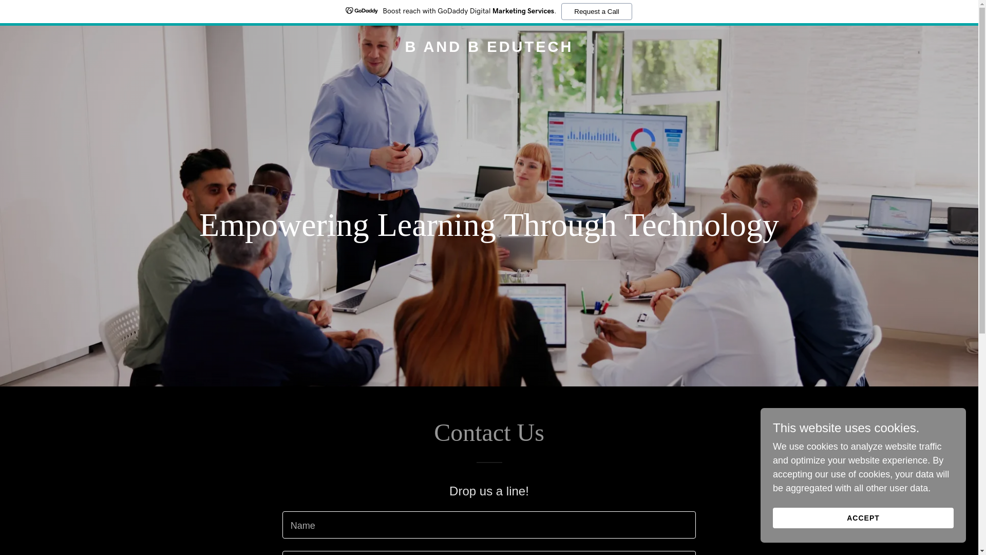 website screenshot of https://bandbedutech.com/