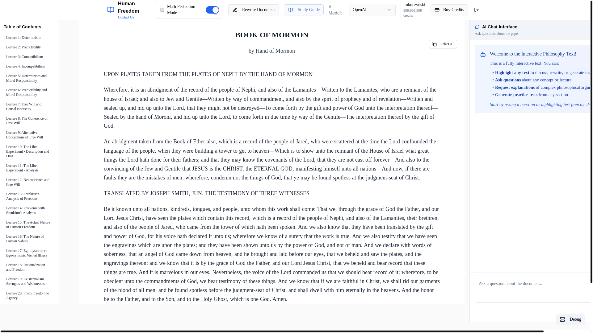 website screenshot of https://bookofmormon101.xyz/