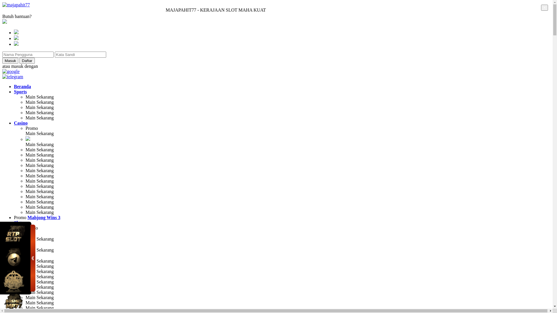 website screenshot of https://majapahit77.id/