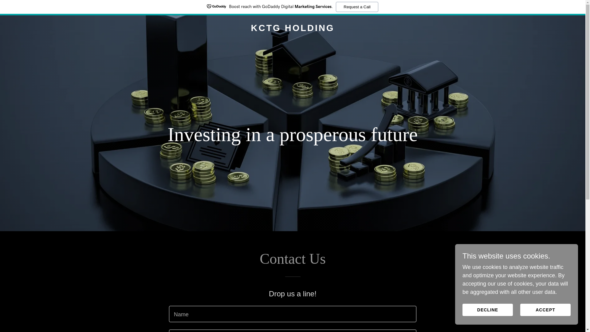 website screenshot of https://kctgholding.com/