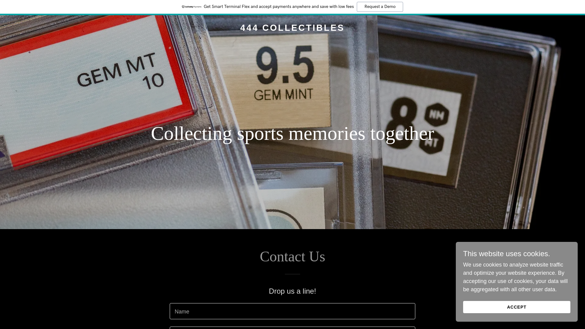 website screenshot of https://444collectibles.com/