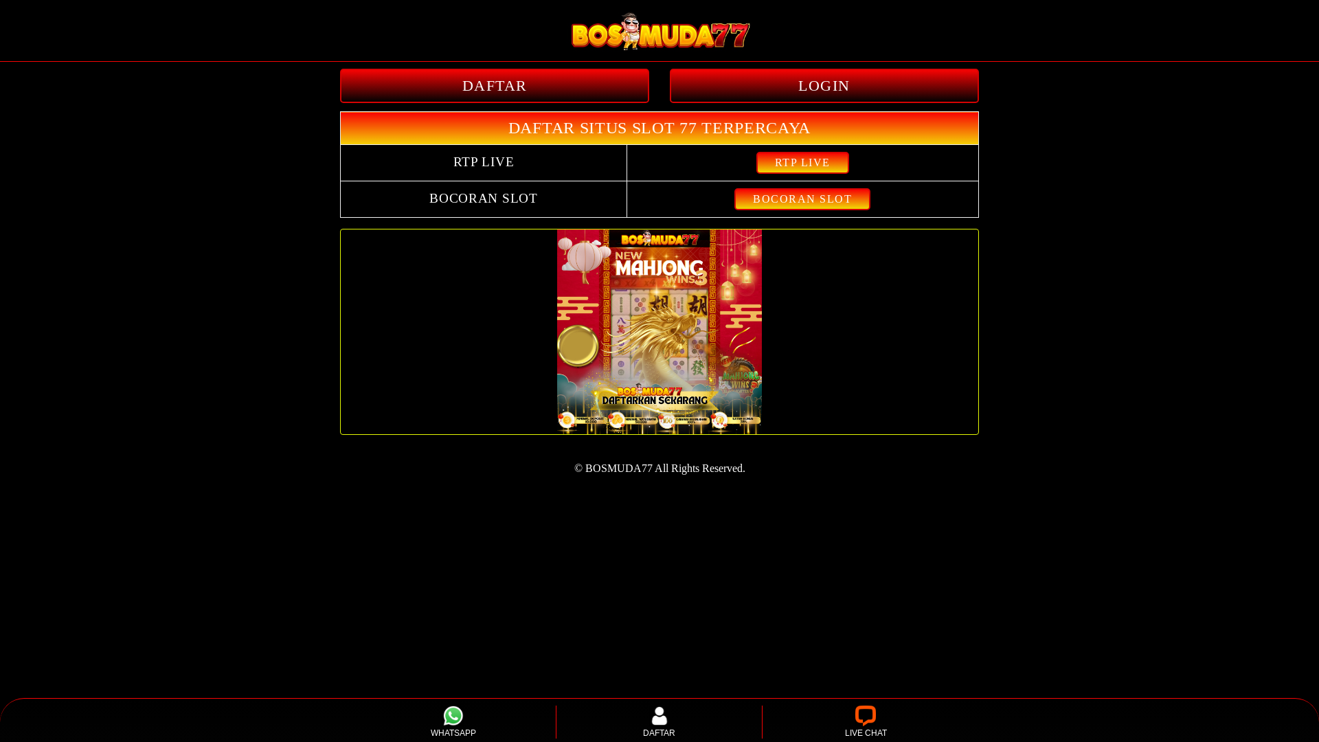 website screenshot of https://bosmuda77vip.pages.dev/