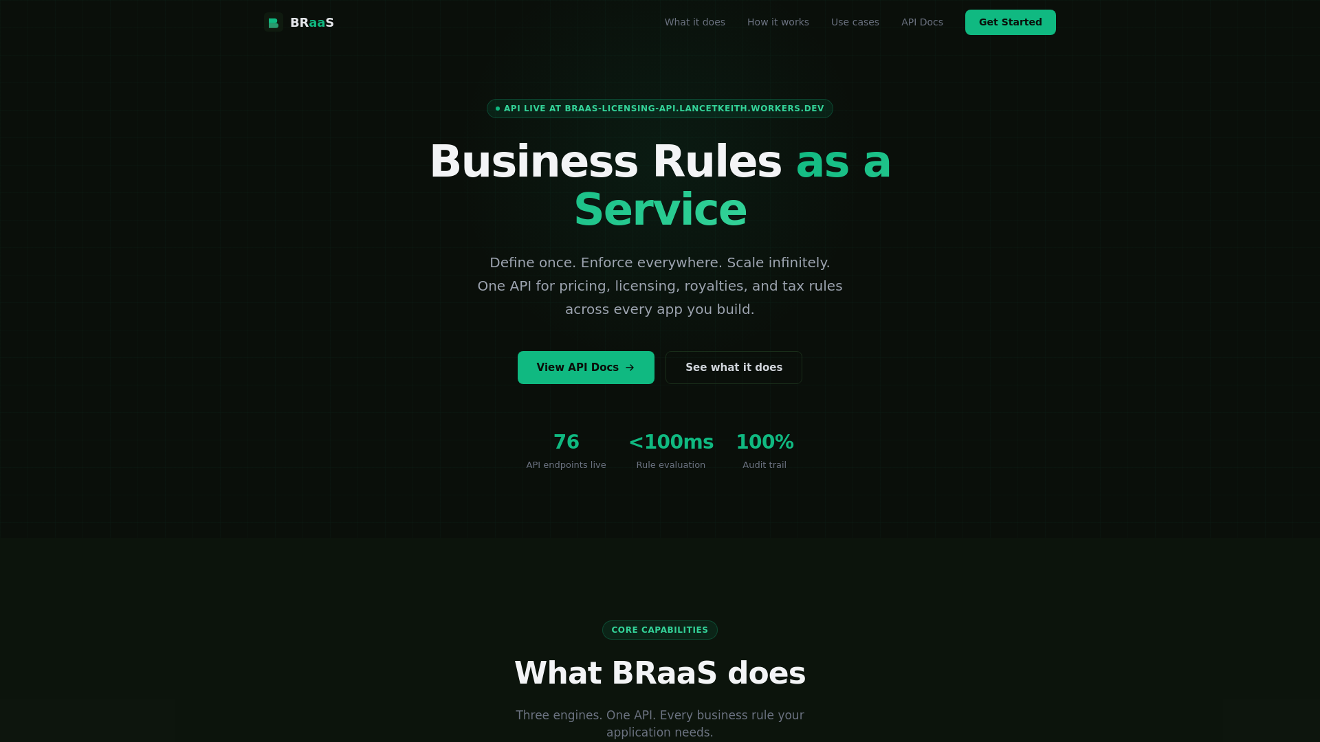 website screenshot of https://braas.pages.dev/
