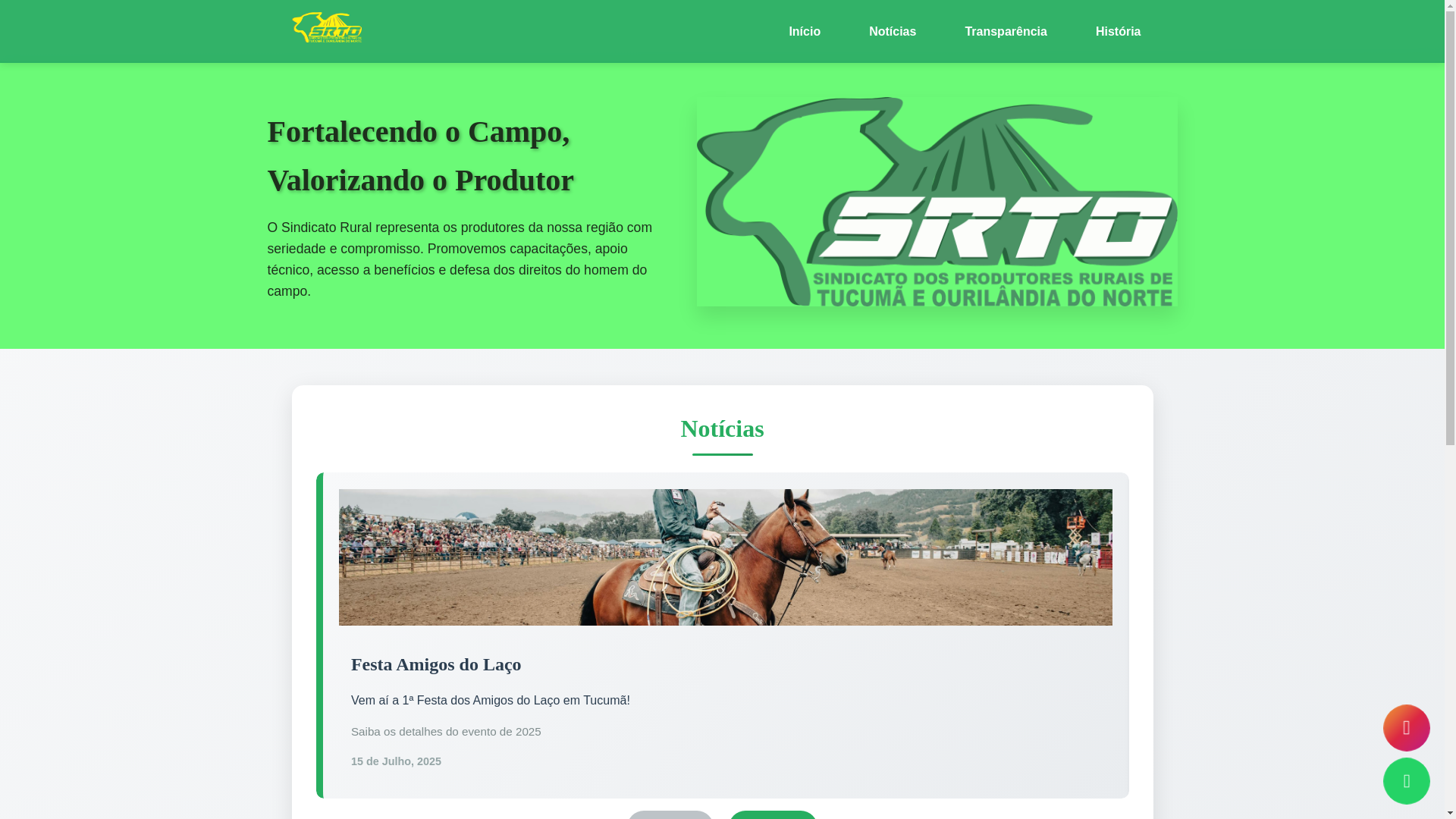 website screenshot of https://sindicatotucumaourilandia.com.br/