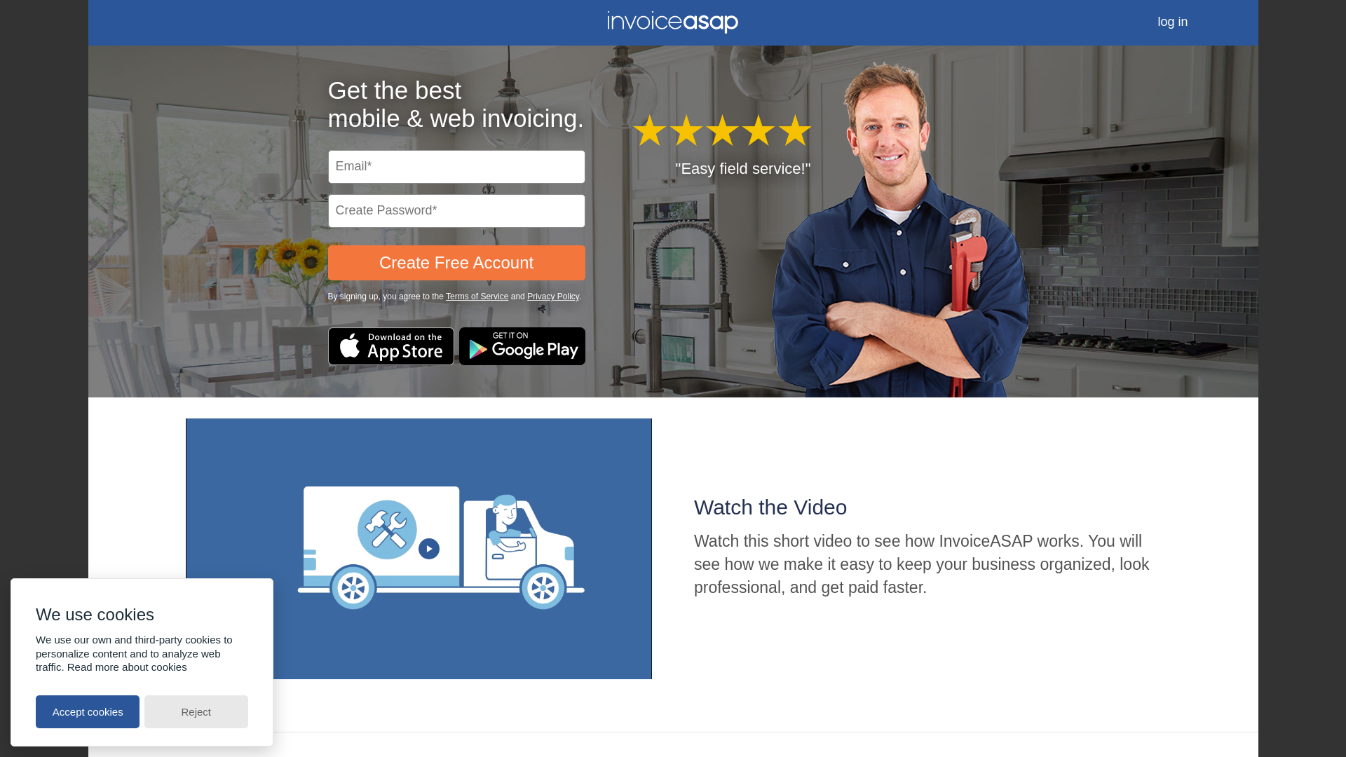 website screenshot of https://invoiceasaphq.com/
