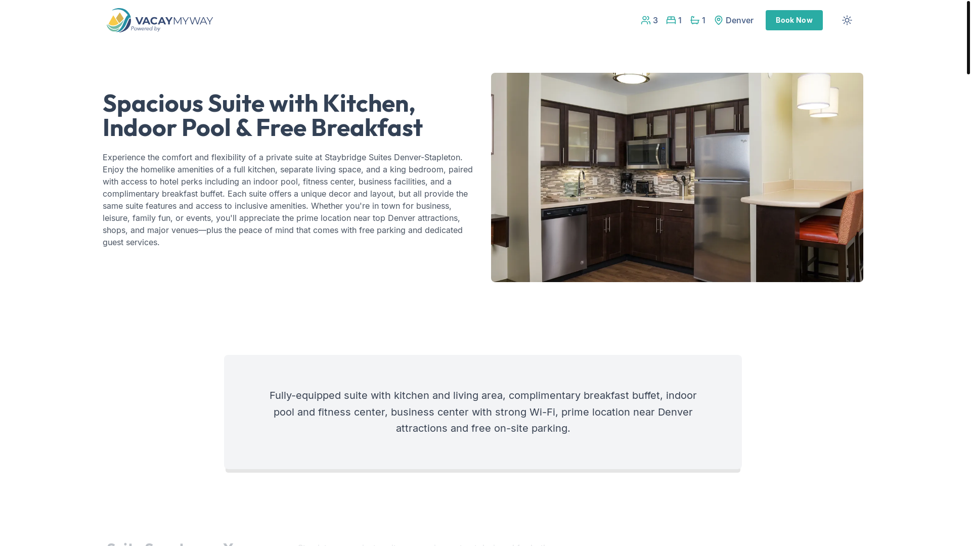 website screenshot of https://cozyrocky.vacations/