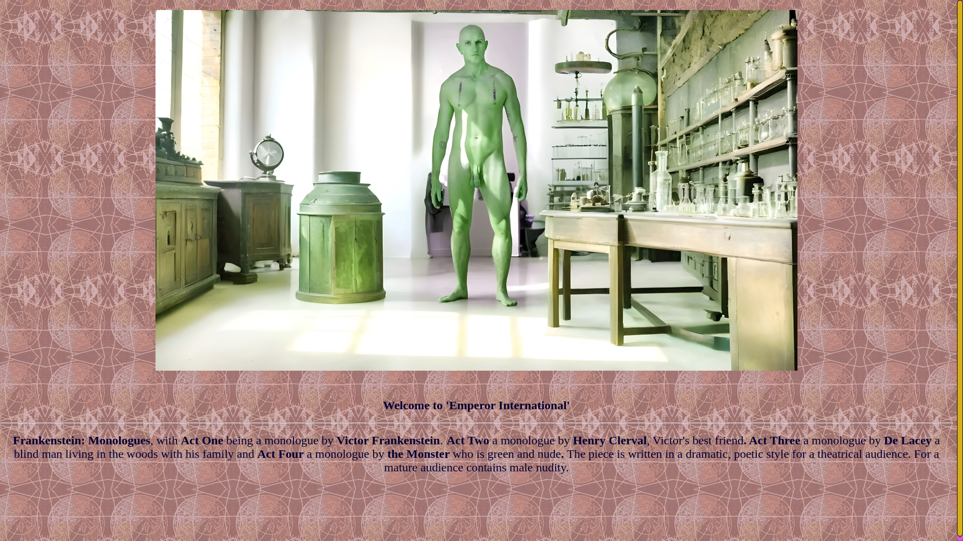website screenshot of https://emperorinternational.art/