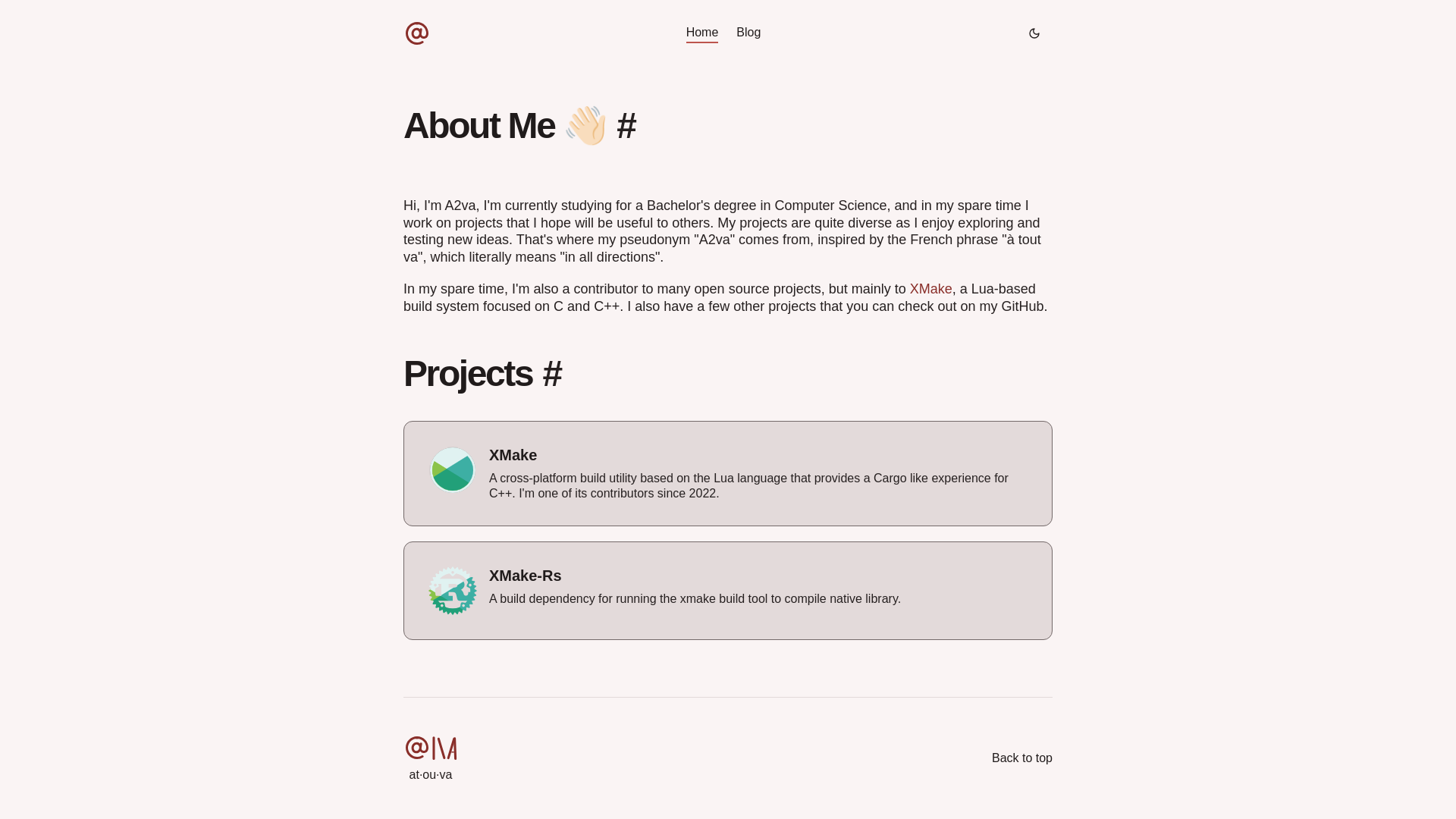 website screenshot of https://a2va-dev.pages.dev/