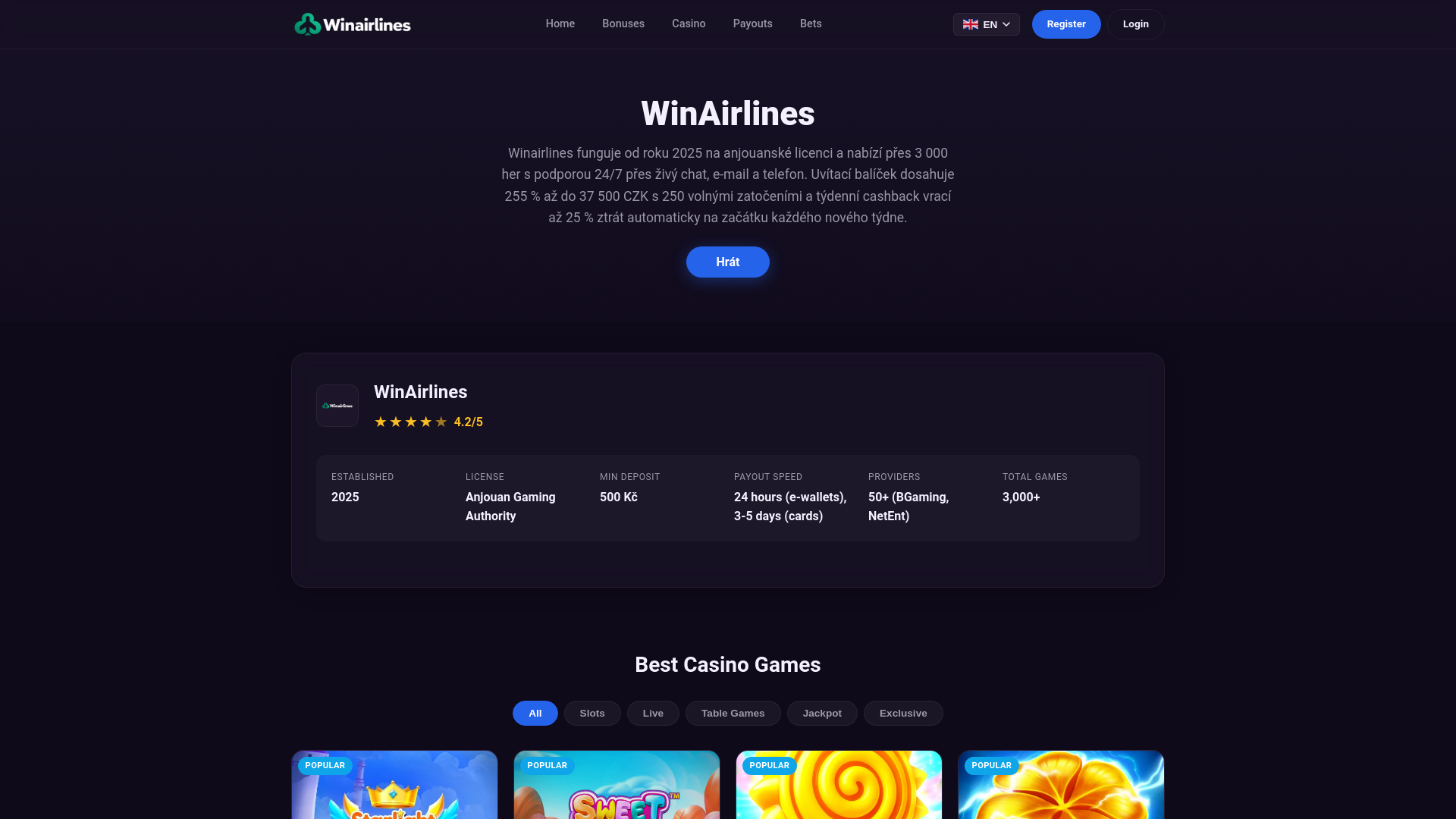 website screenshot of https://winairlines-cz-9.pages.dev/
