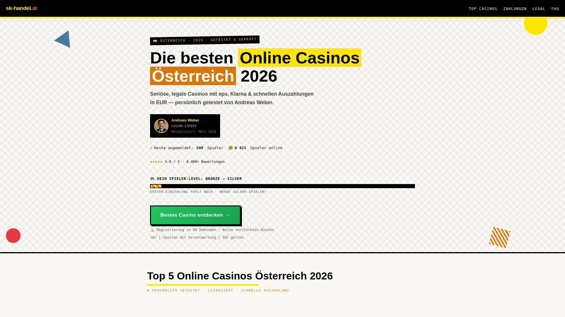website screenshot of https://sk-handel-at.pages.dev/