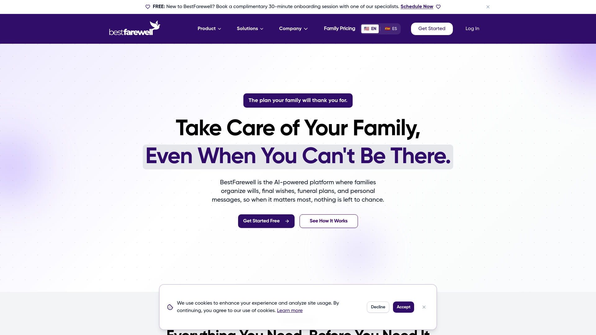 website screenshot of https://trybestfarewell.com/